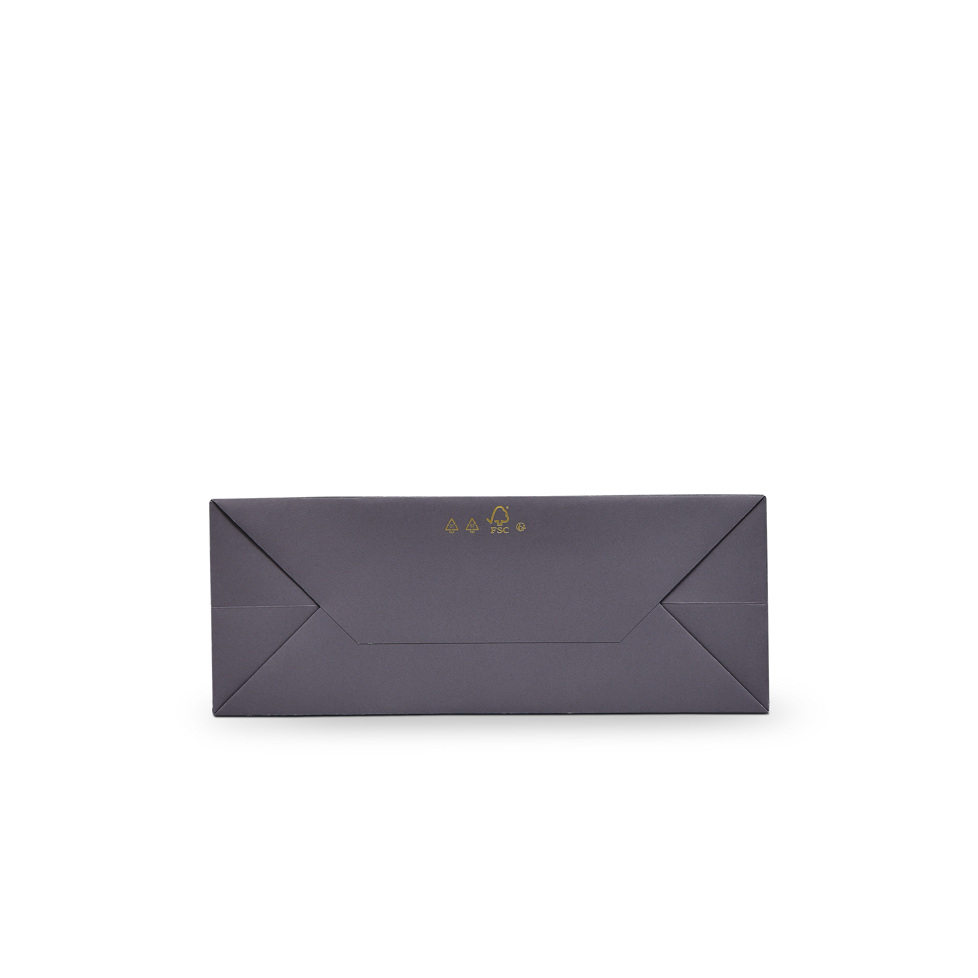 Premium Dark Navy Shopping Bag with Gold Foil and Beige Rope Handles