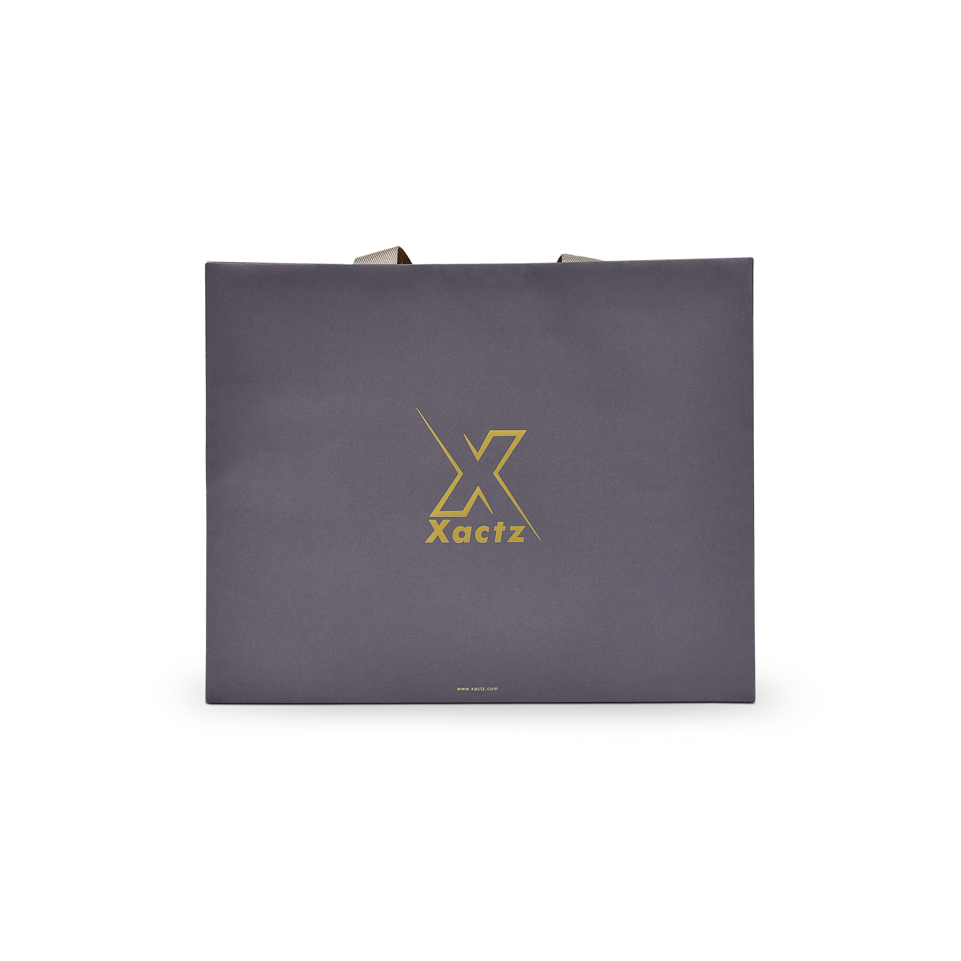 Premium Dark Navy Shopping Bag with Gold Foil and Beige Rope Handles