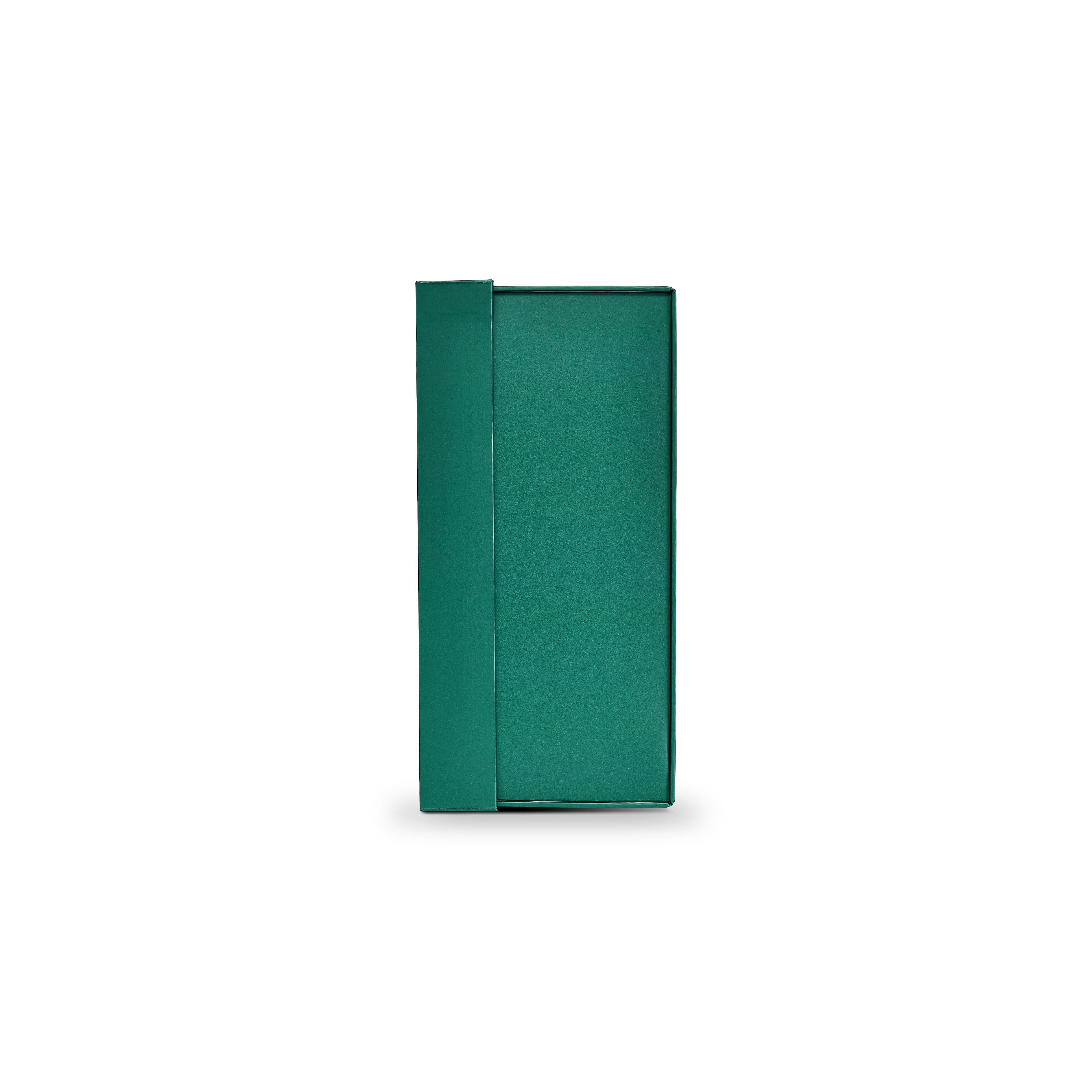 Premium Deep Green Embossed Silver Foil Rigid Folding Book-Style Luxury Gift Box