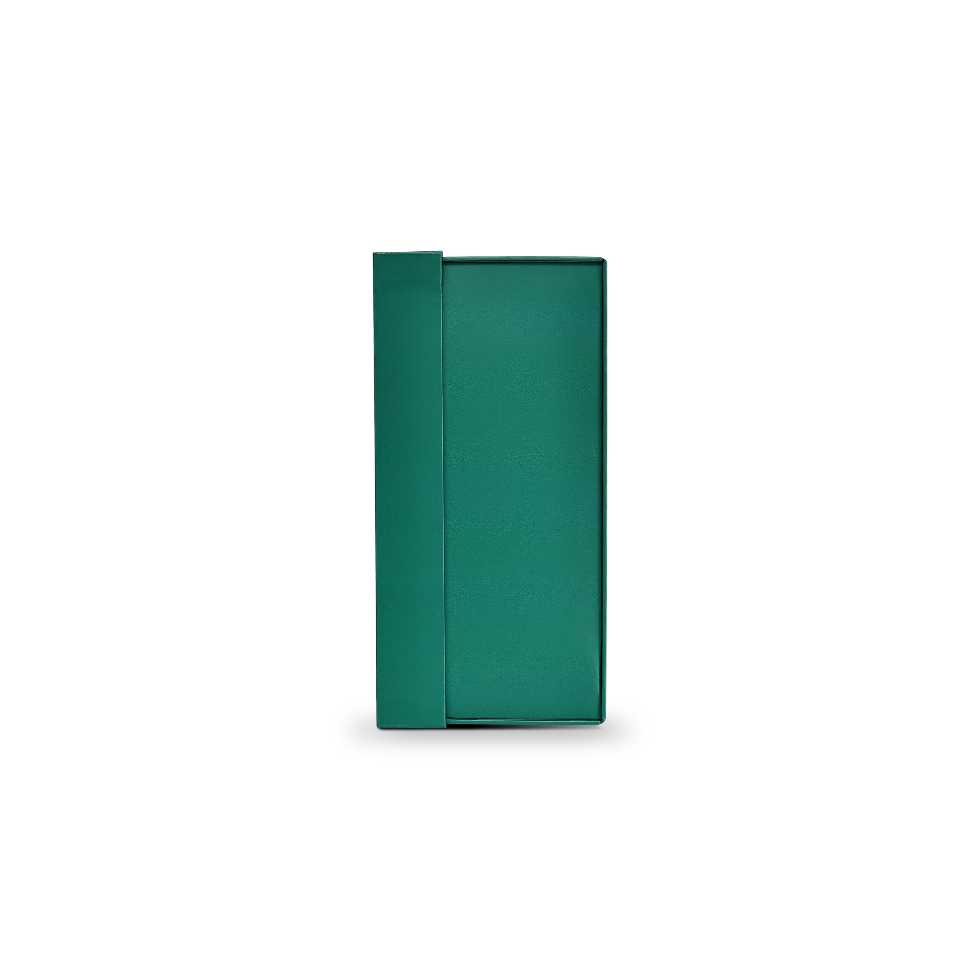 Premium Deep Green Embossed Silver Foil Rigid Folding Book-Style Luxury Gift Box