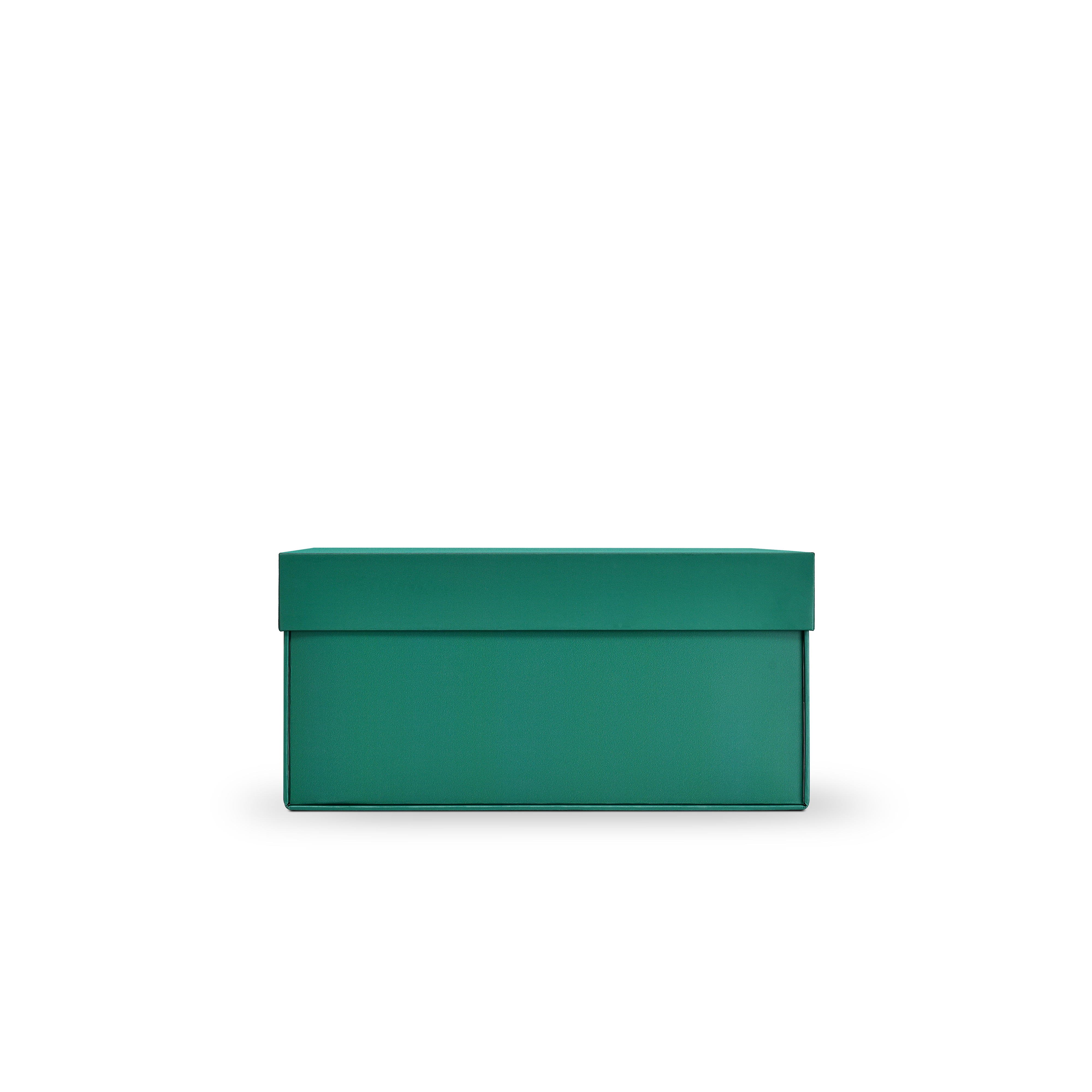 Premium Deep Green Embossed Silver Foil Rigid Folding Book-Style Luxury Gift Box