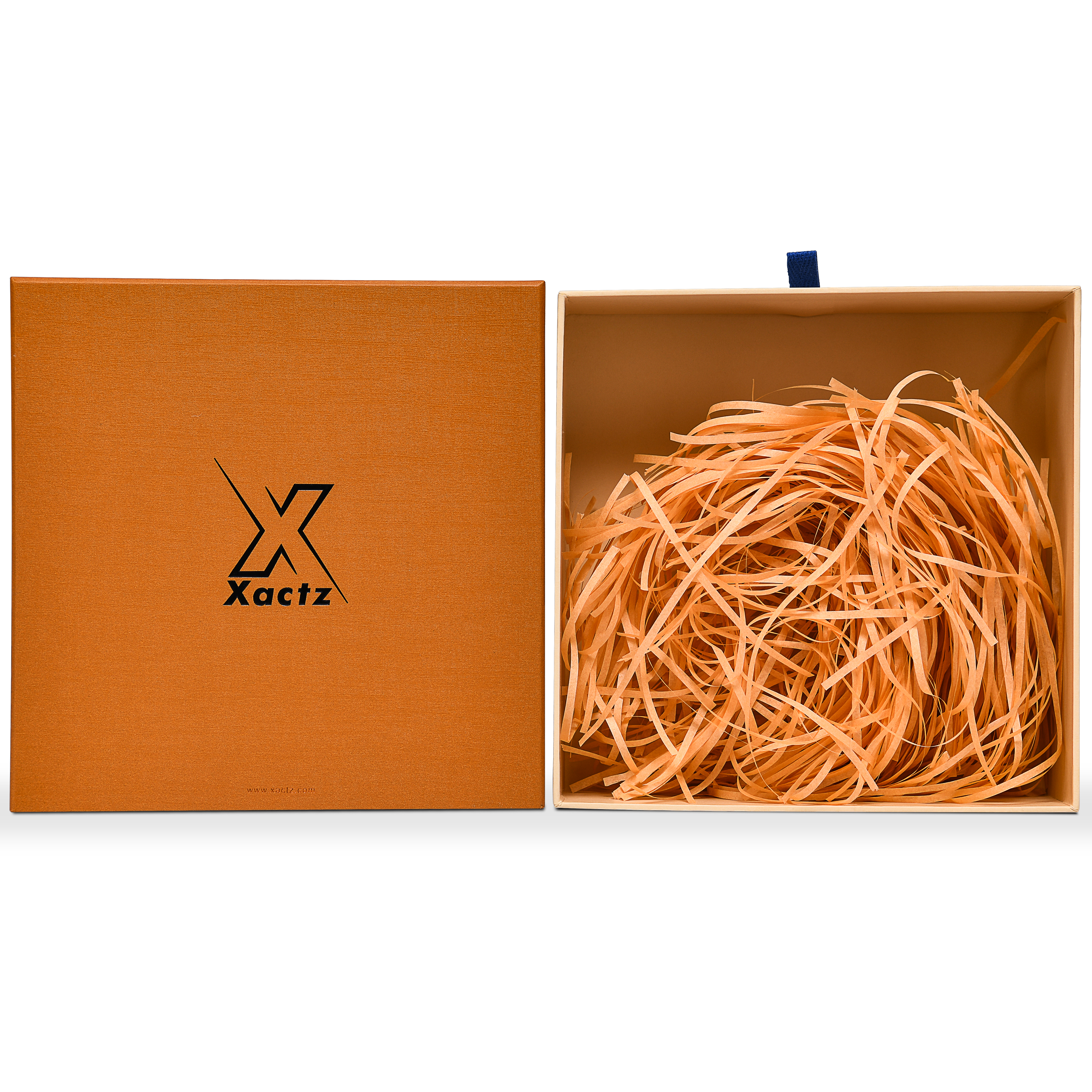 Premium Earth Yellow Embossed Black Gold Foil Rigid Drawer-Style Luxury Gift Box with Natural Raffia Fill