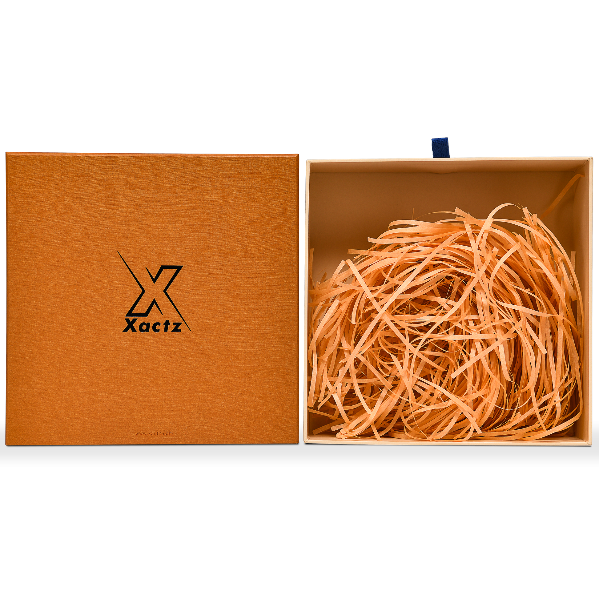 Premium Earth Yellow Embossed Black Gold Foil Rigid Drawer-Style Luxury Gift Box with Natural Raffia Fill