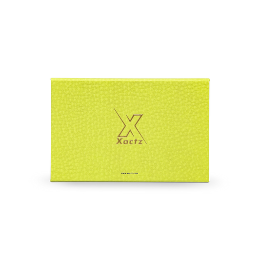 Premium Fruit Green Folding Book-Style Box with Embossed Gold Foil, Silk Satin Lining, Magnetic Closure and Decorative Ribbon