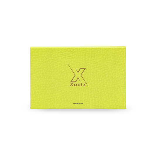 Premium Fruit Green Folding Book-Style Box with Embossed Matte Gold Foil, Magnetic Closure and Decorative Ribbon