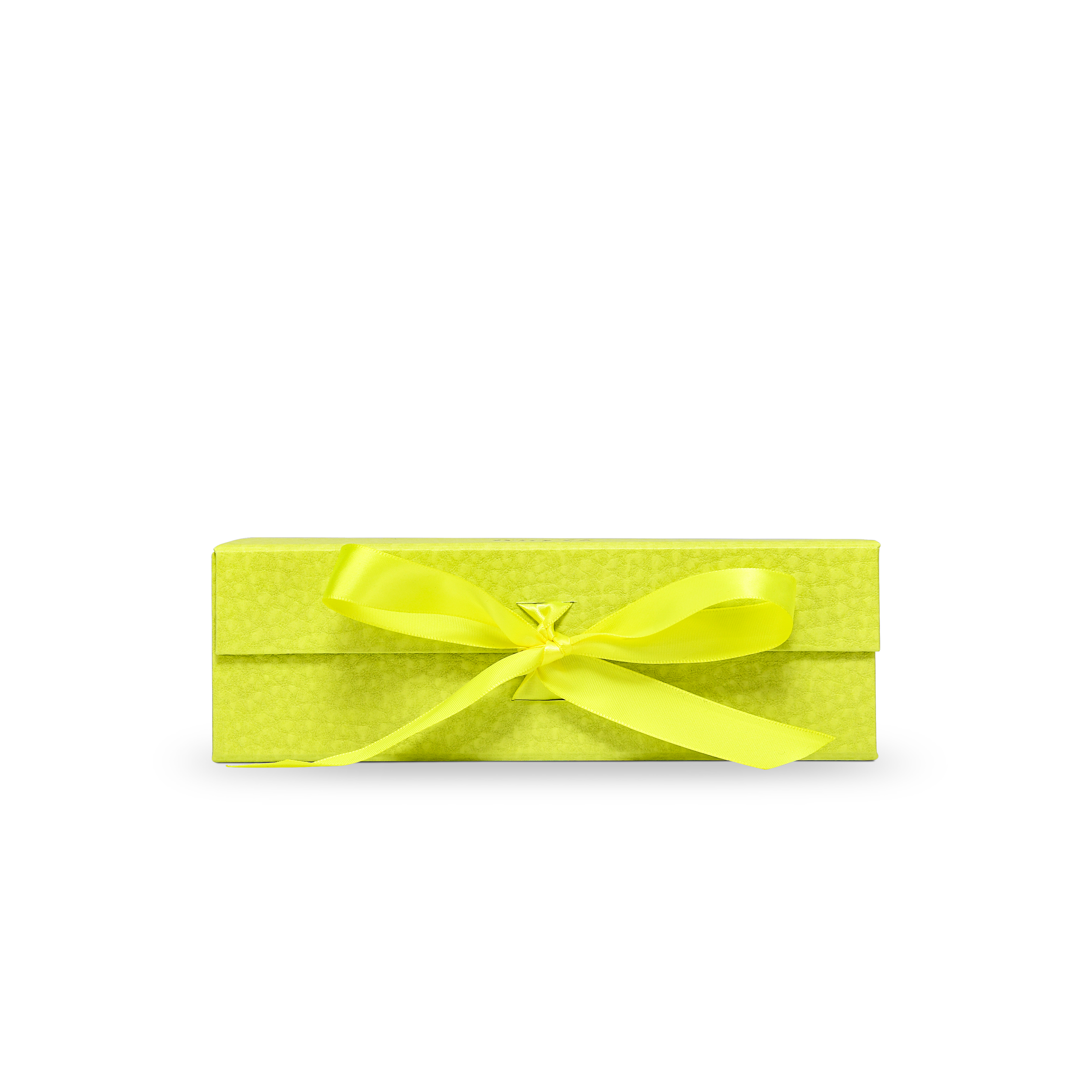 Premium Fruit Green Folding Book-Style Box with Embossed Matte Gold Foil, Magnetic Closure and Decorative Ribbon