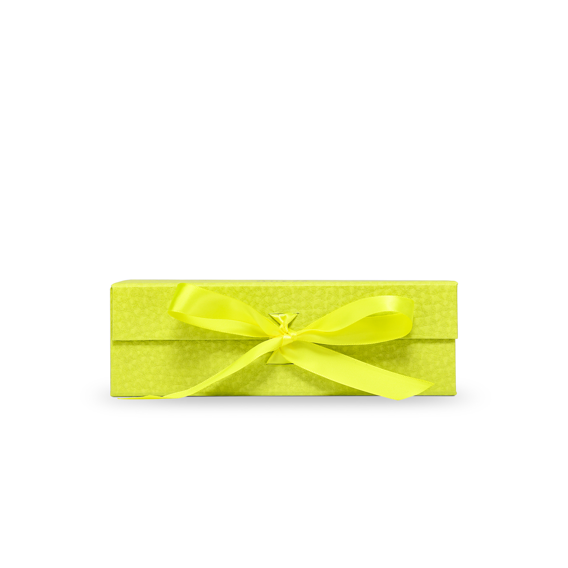 Premium Fruit Green Folding Book-Style Box with Embossed Matte Gold Foil, Magnetic Closure and Decorative Ribbon