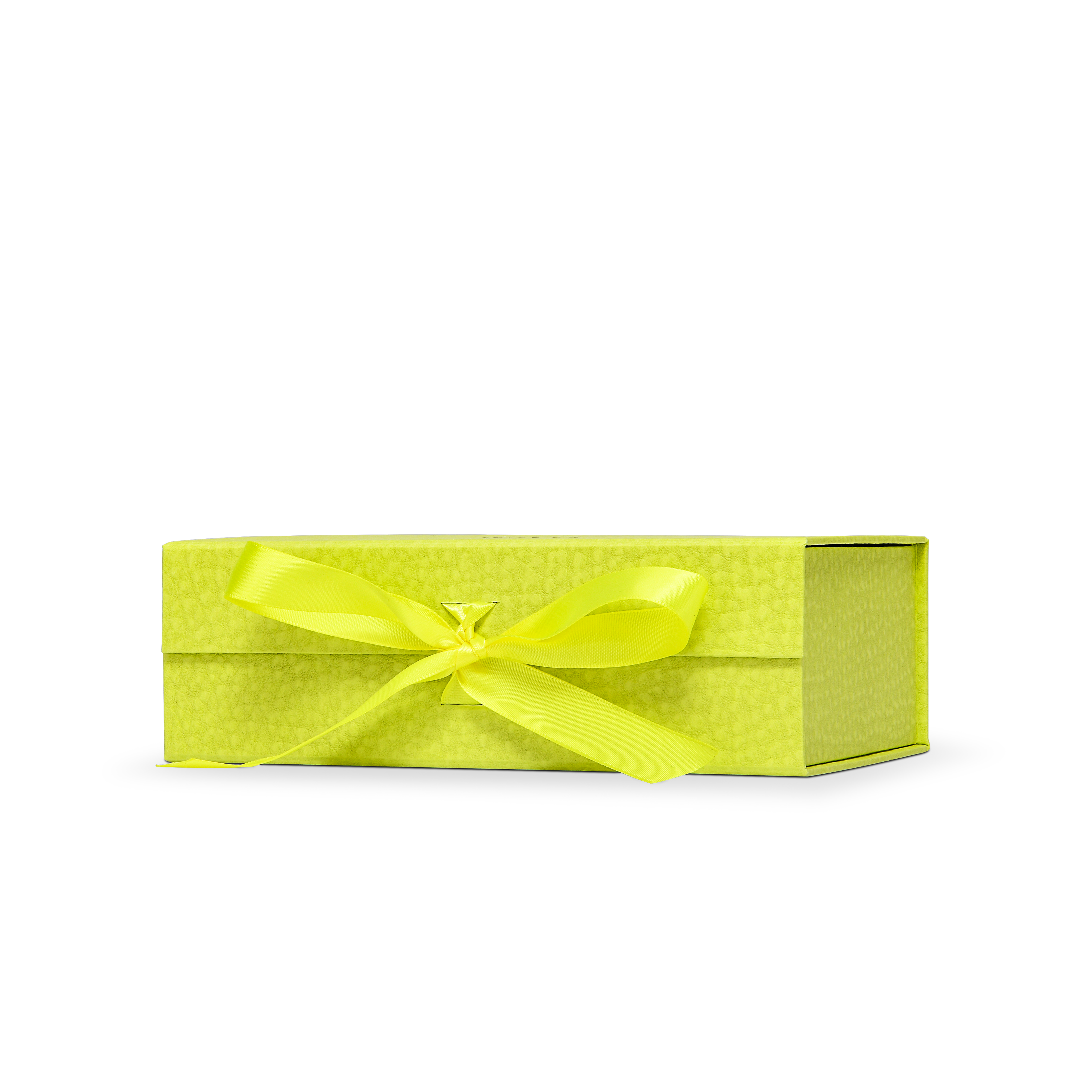 Premium Fruit Green Folding Book-Style Box with Embossed Matte Gold Foil, Magnetic Closure and Decorative Ribbon