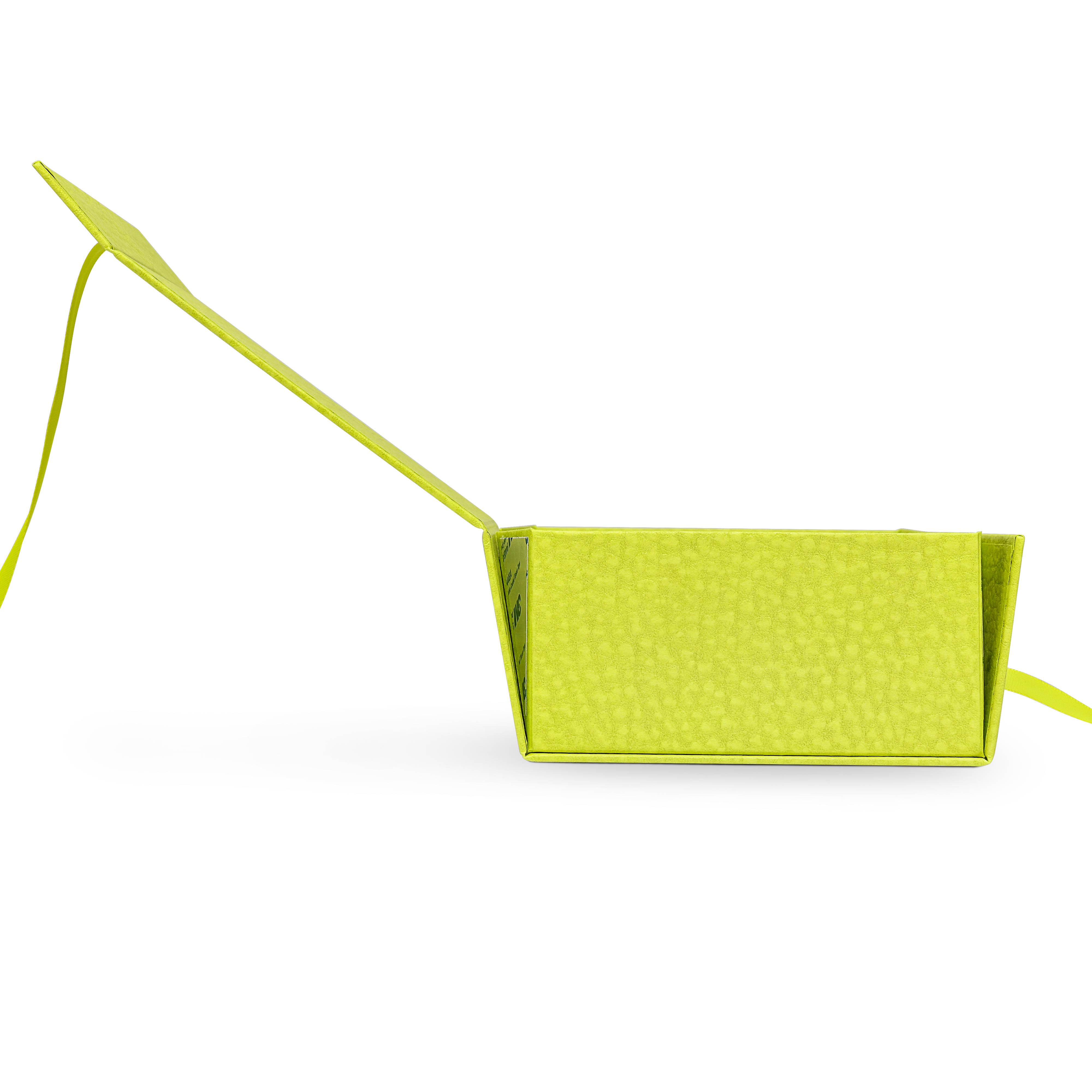 Premium Fruit Green Folding Book-Style Box with Embossed Matte Gold Foil, Magnetic Closure and Decorative Ribbon