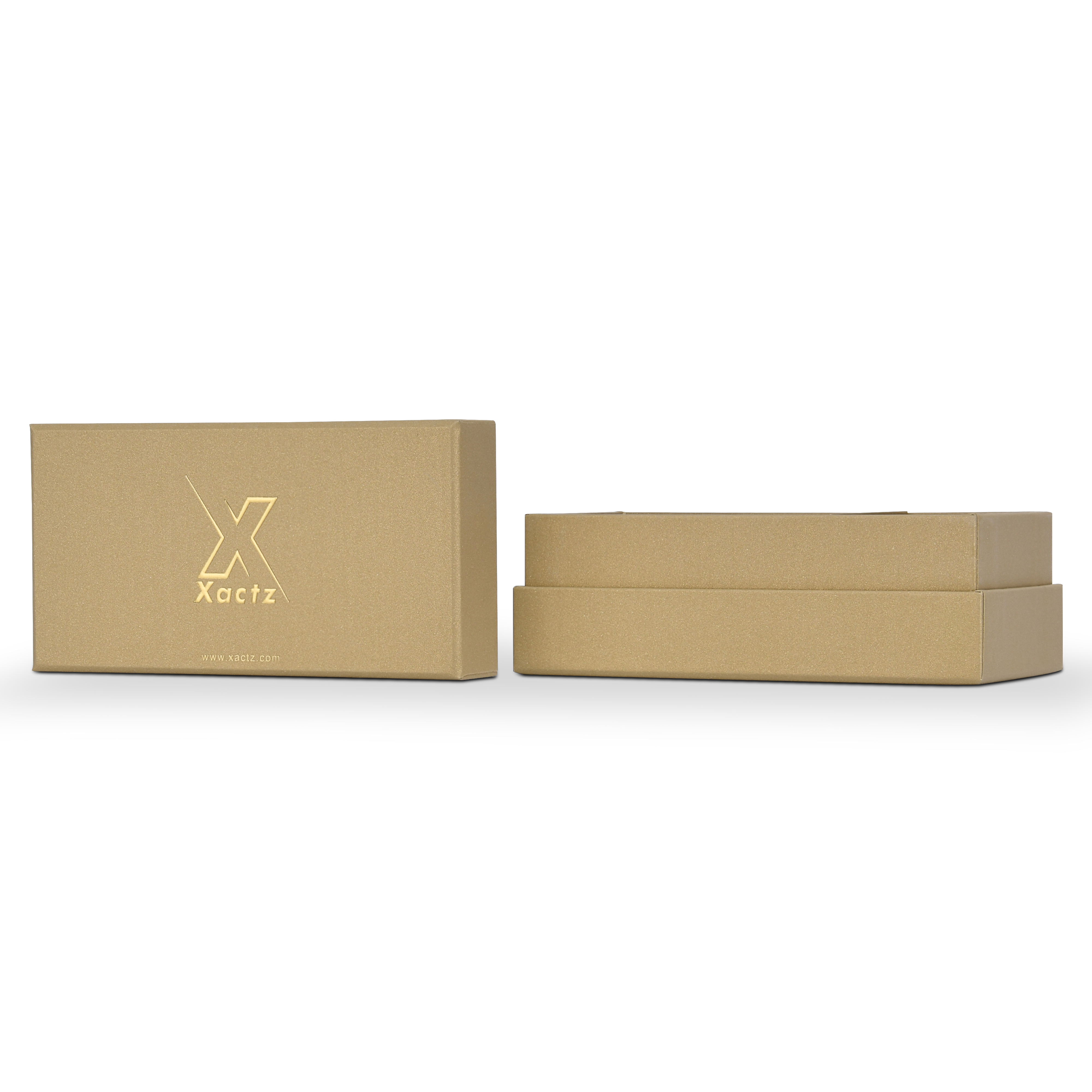 Luxury Custom Gold Lid Base Box Three Compartment Interior Packaging