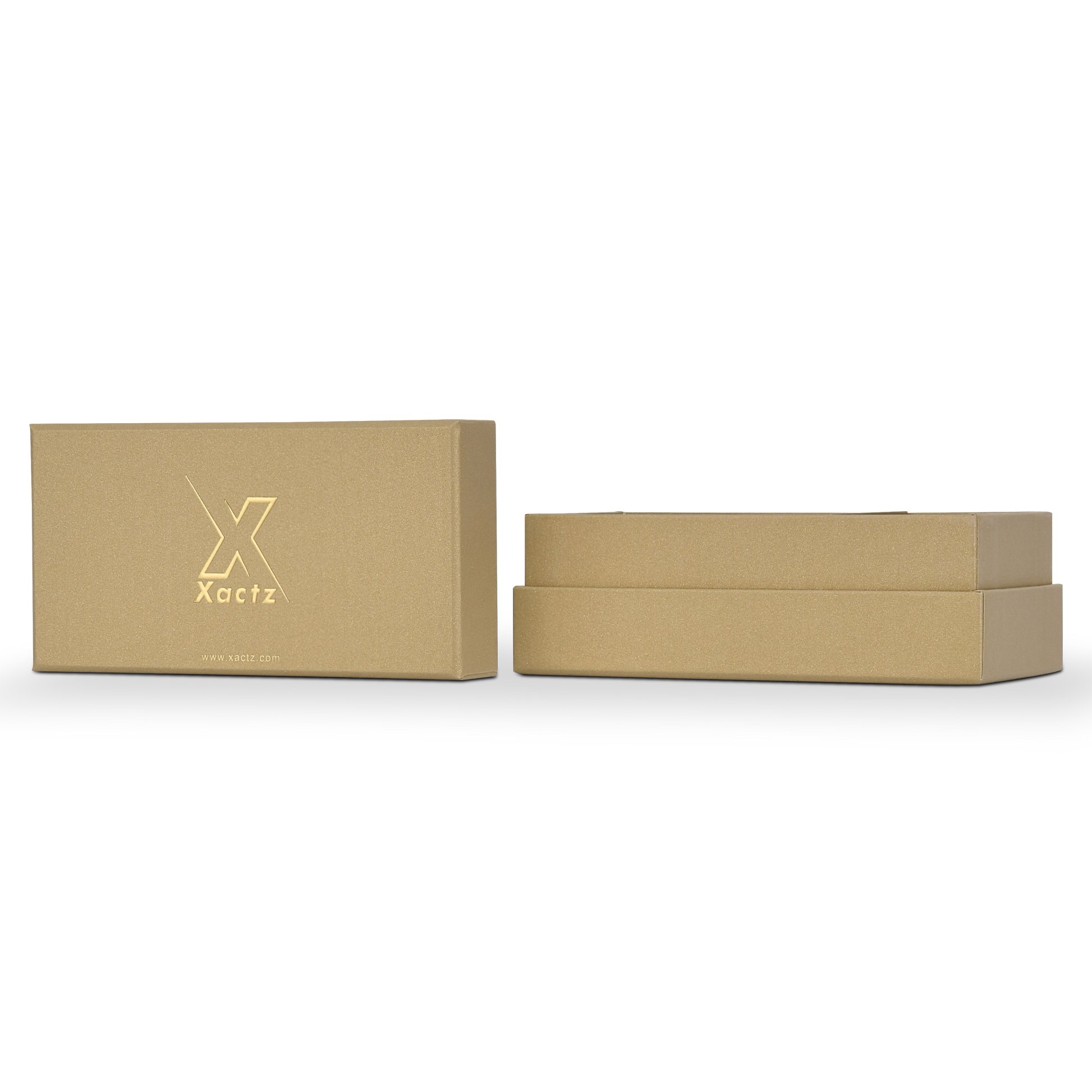Luxury Custom Gold Lid Base Box Three Compartment Interior Packaging