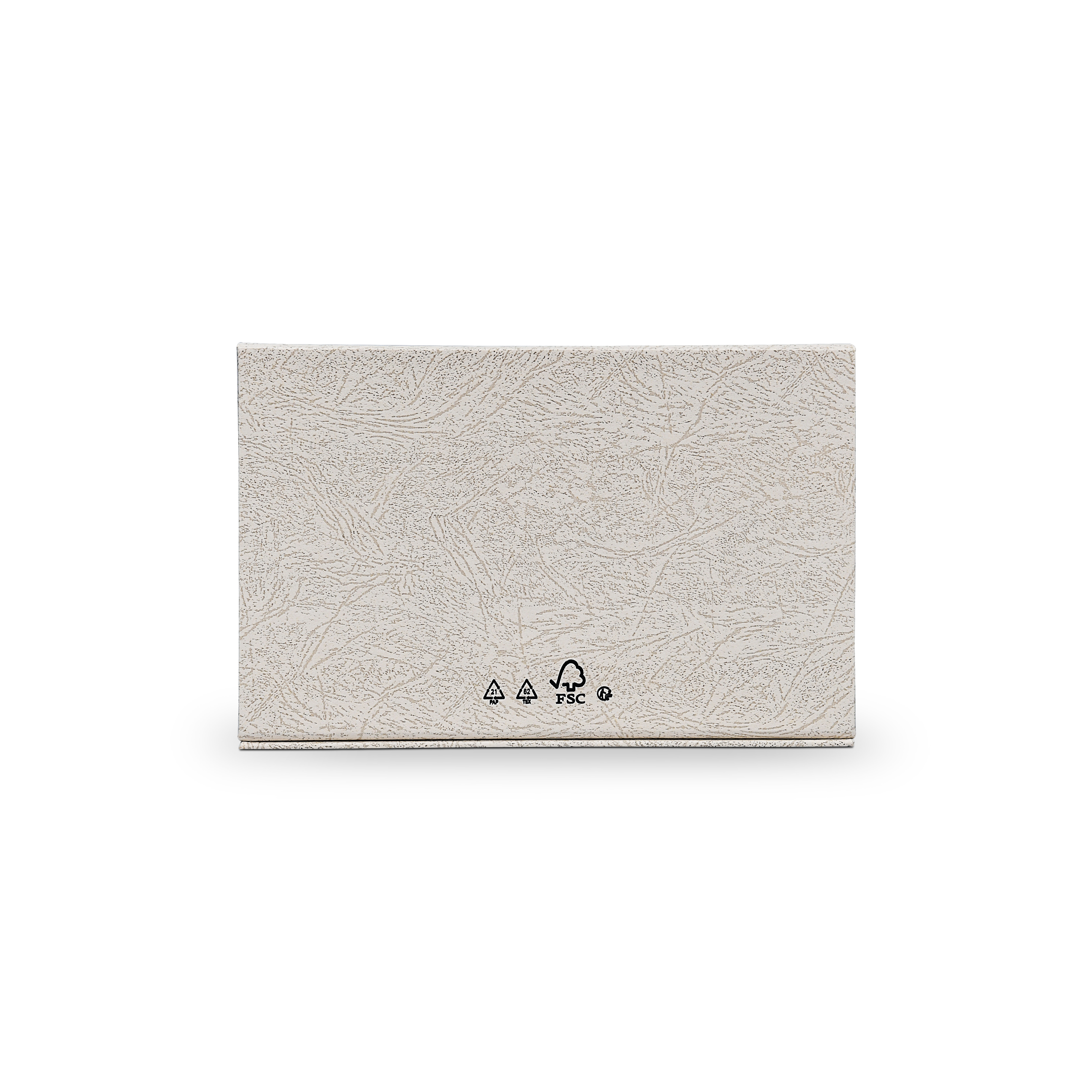 Premium Gray Book-Style Folding Box with Embossed Matte Silver Foil, Silk Satin Lining, Magnetic Closure and Black Gold Website Stamping