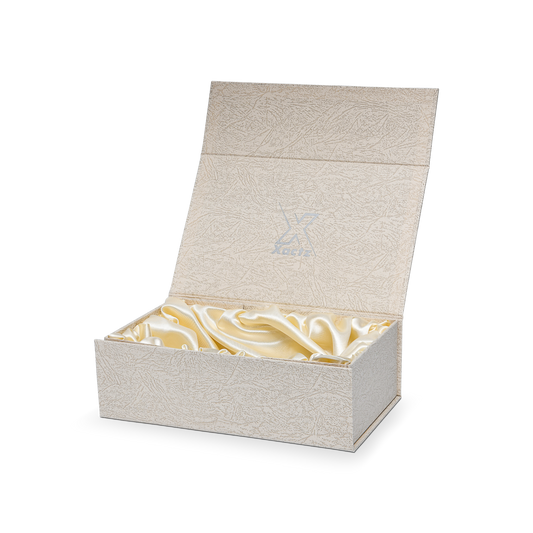 Luxury Custom Folding Book Box Leather Texture Silk Satin Lining Magnetic Closure