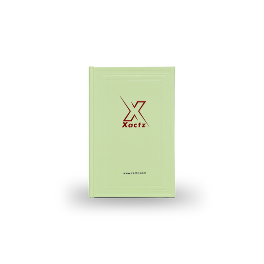 Premium Green Beige Embossed Red Gold Foil Book-Shaped Luxury Gift Box with Rectangular Inner Tray