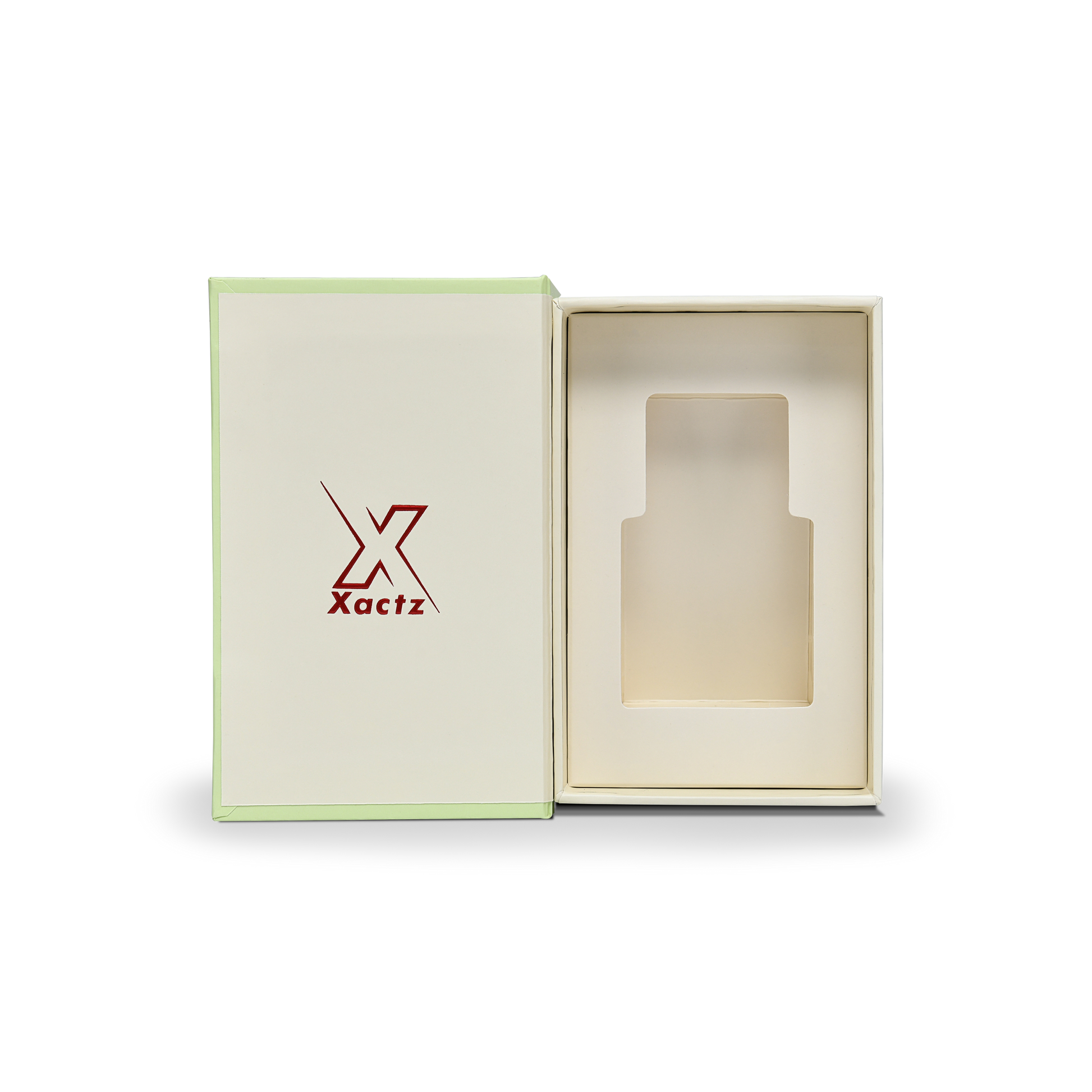 Premium Green Beige Embossed Red Gold Foil Book-Shaped Luxury Gift Box with Inner Tray