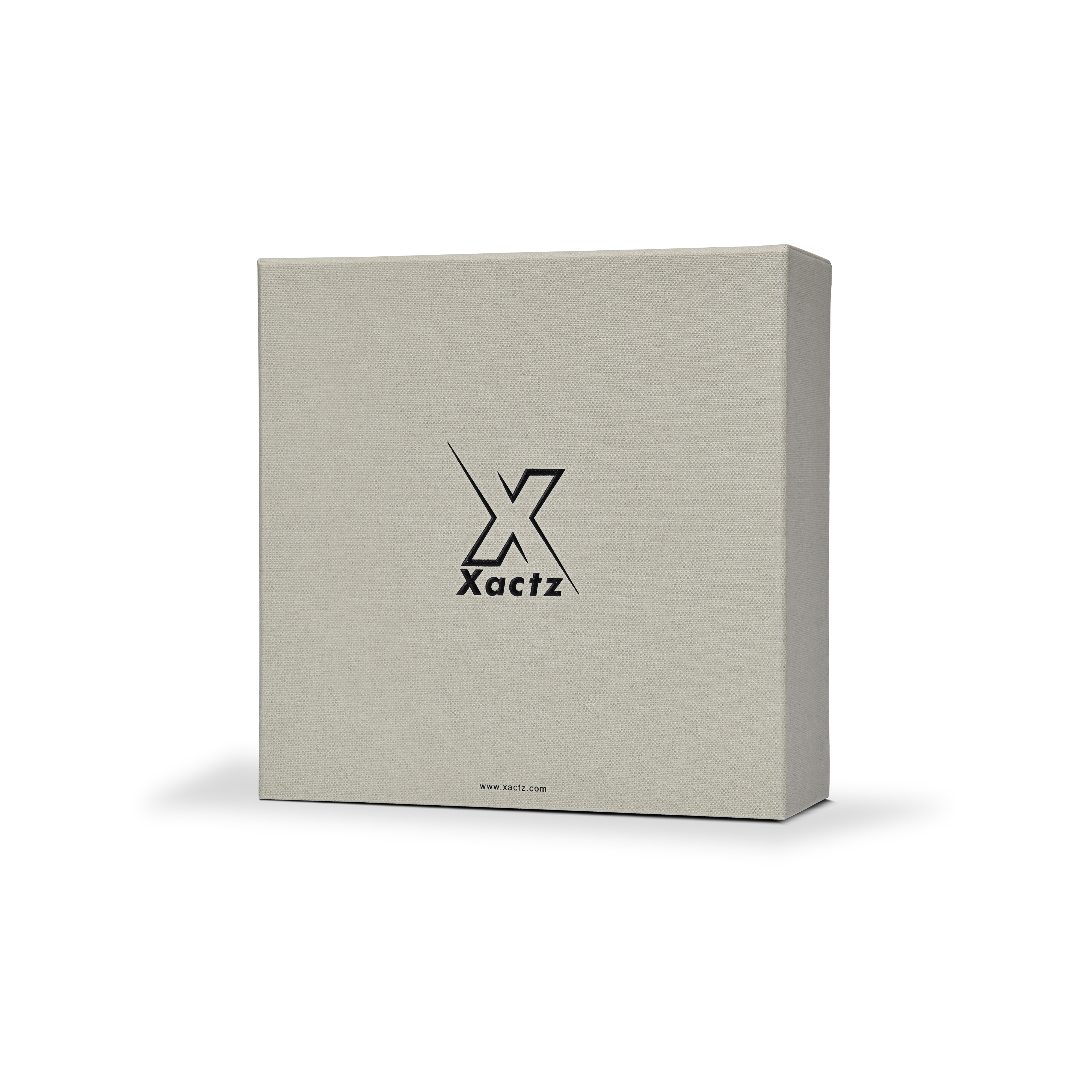 Premium Italian Sage Green Linen Textured Embossed Black Foil Drawer-Style Luxury Gift Box with Cream Interior and Natural Raffia Fill