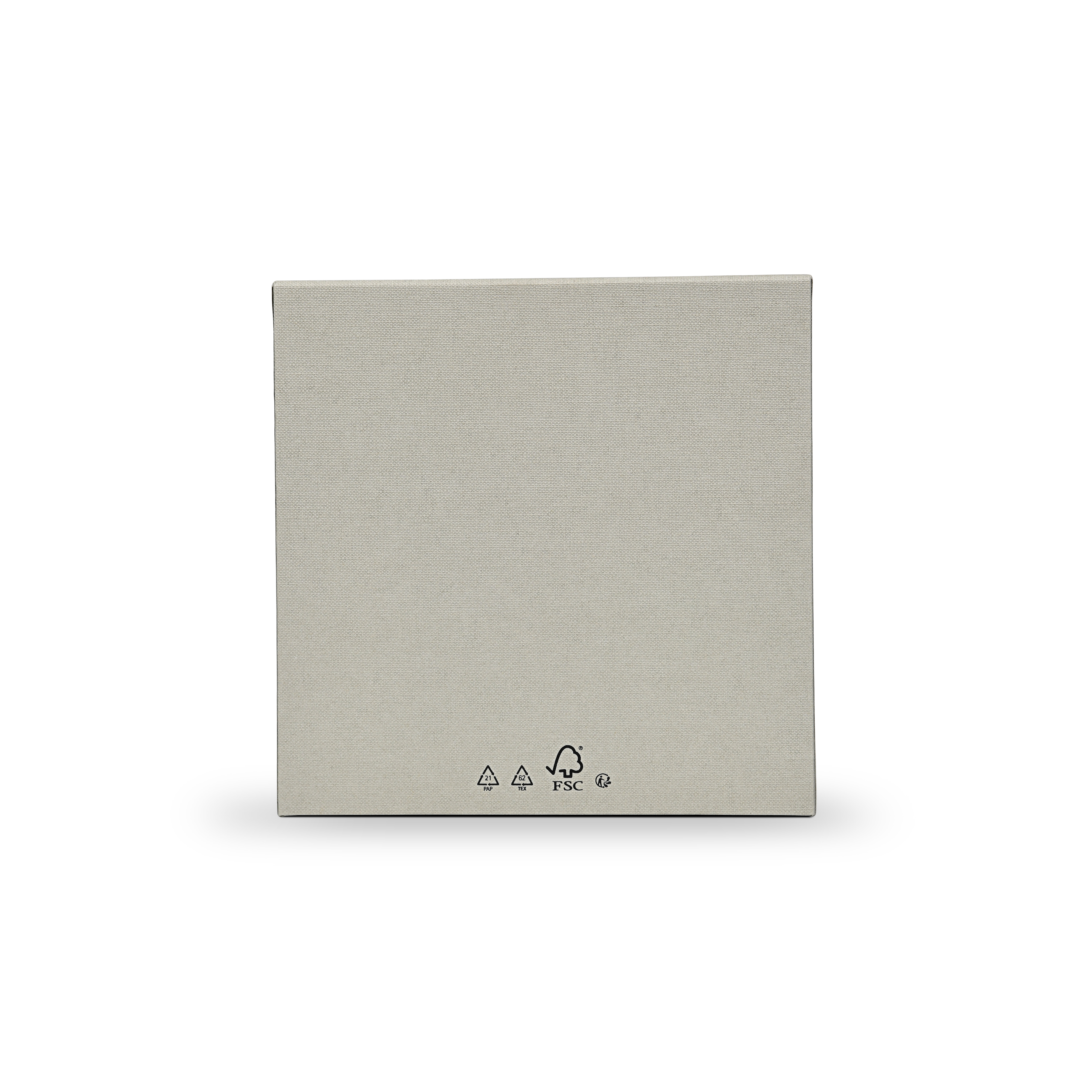 Premium Italian Sage Green Linen Textured Embossed Black Foil Drawer-Style Luxury Gift Box with Cream Interior and Natural Raffia Fill