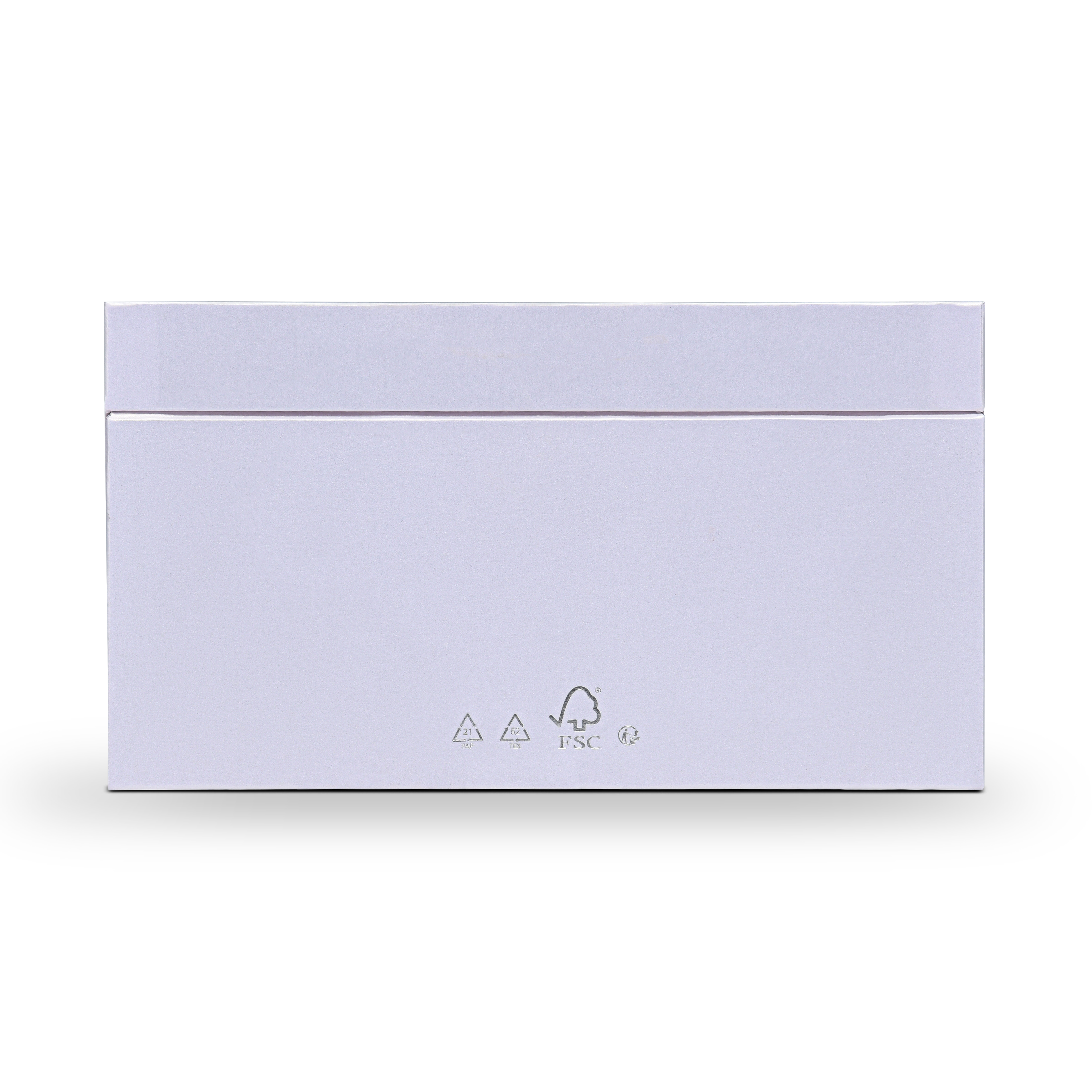 Premium Lavender Rigid Flip-Top Luxury Gift Box with Coordinated Interior and Custom Product Compartments