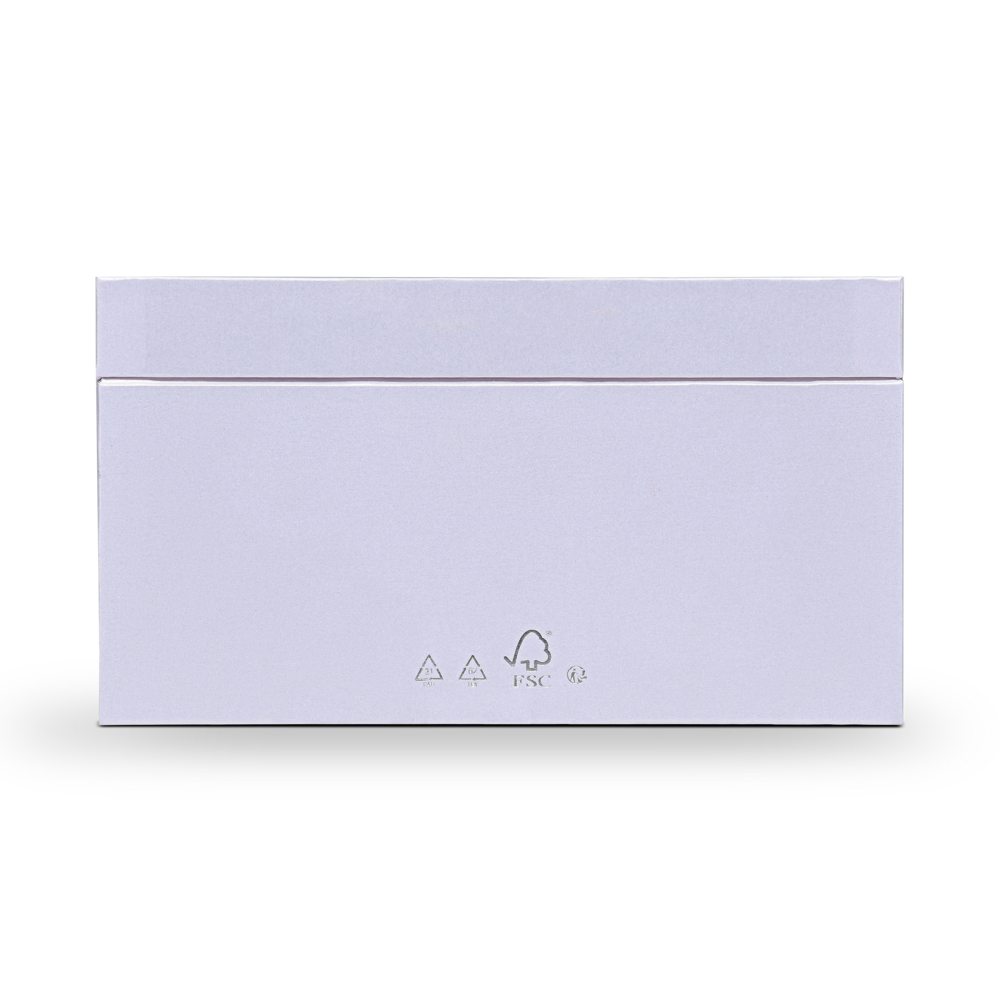 Premium Lavender Rigid Flip-Top Luxury Gift Box with Coordinated Interior and Custom Product Compartments