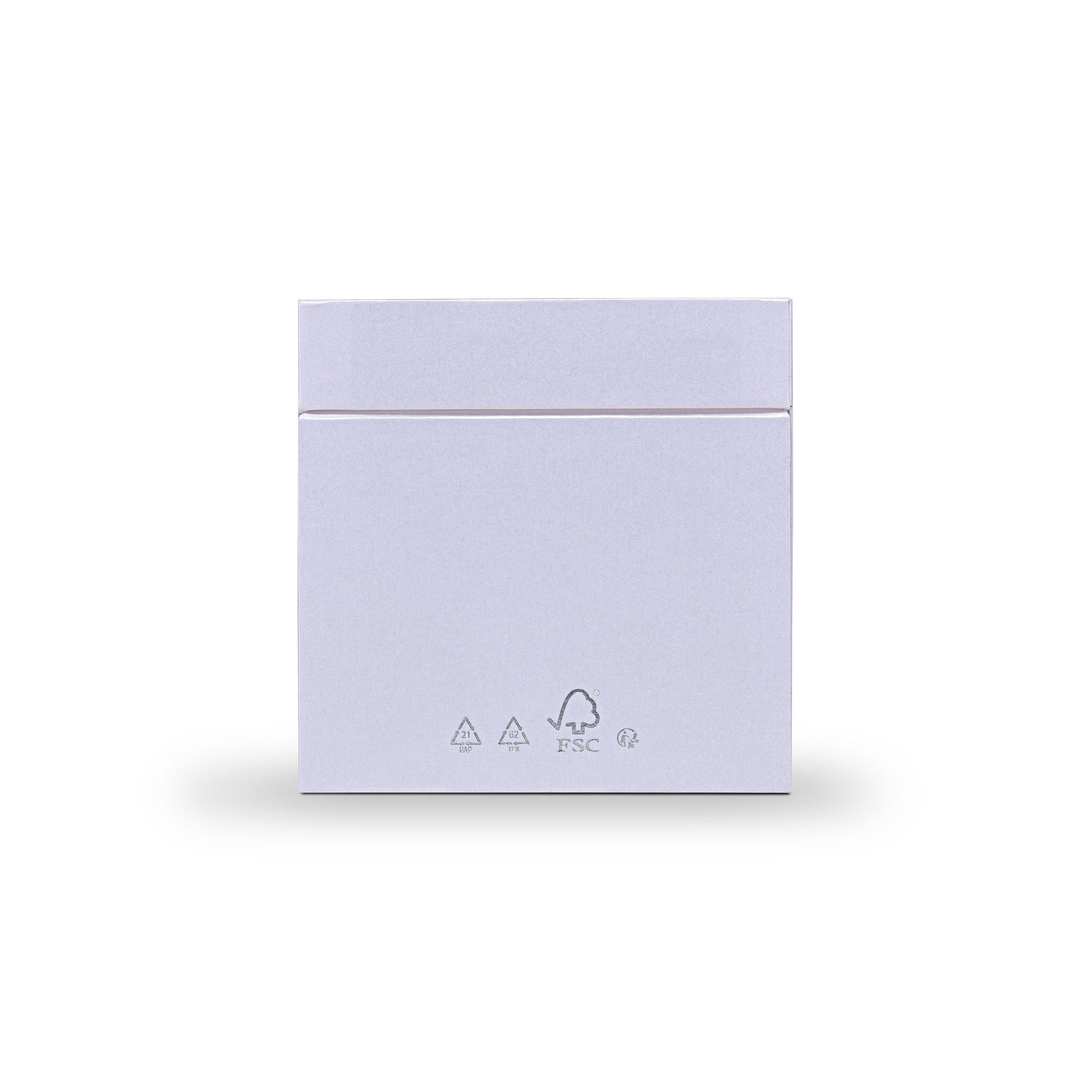 Premium Lavender Square Rigid Flip-Top Luxury Gift Box with Coordinated Interior and Custom Product Compartments