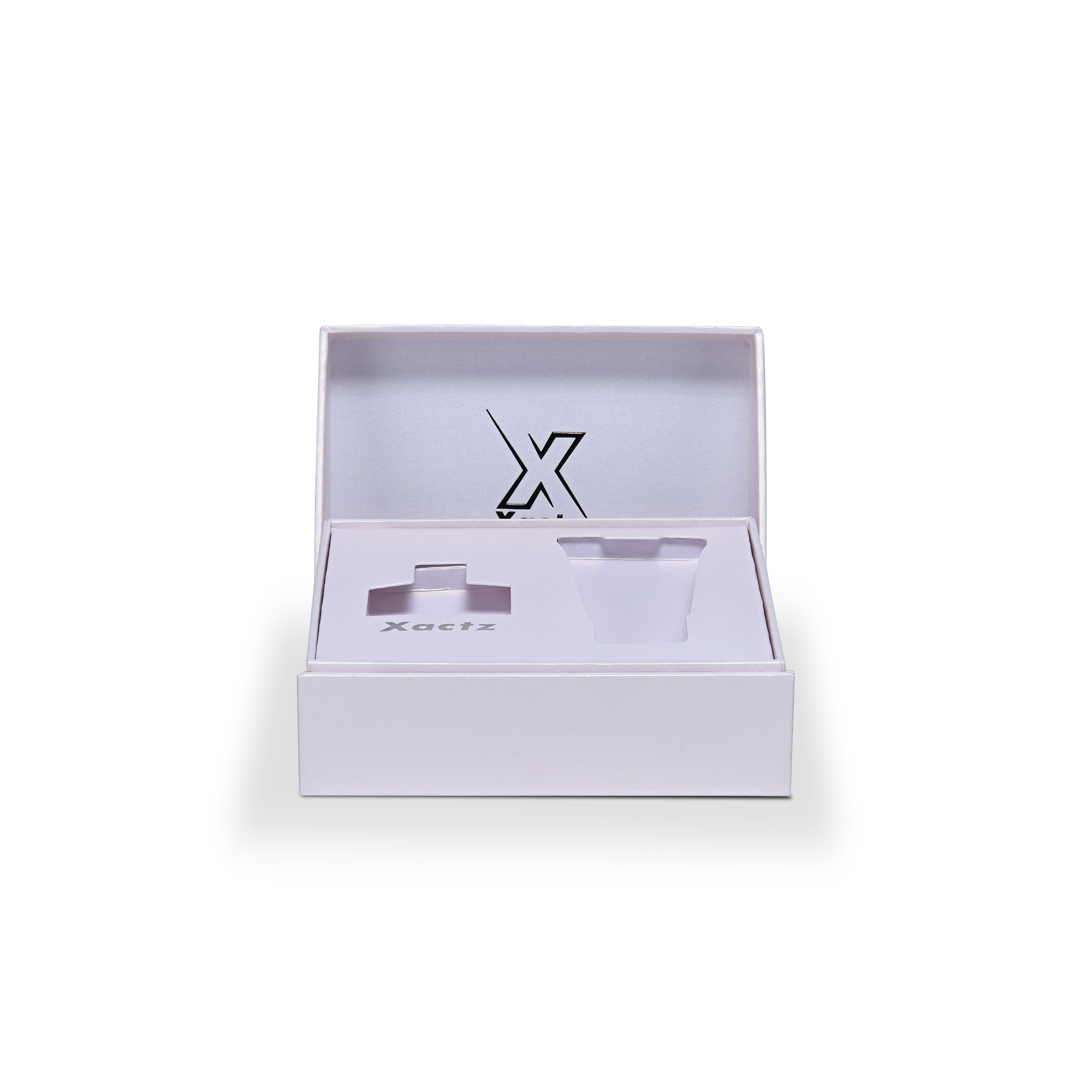 Premium Lavender Square Rigid Flip-Top Luxury Gift Box with Coordinated Interior and Custom Product Compartments