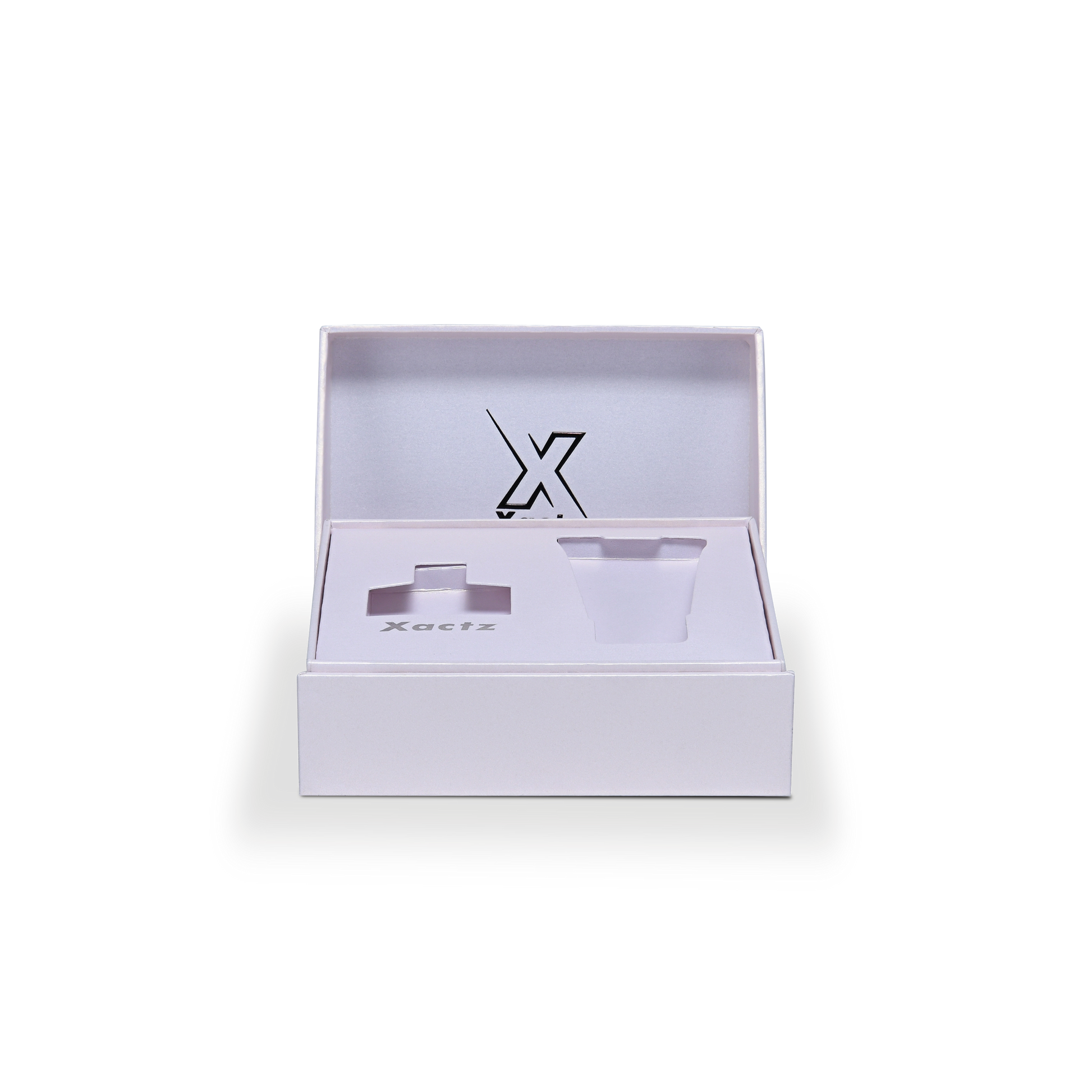 Premium Lavender Square Rigid Flip-Top Luxury Gift Box with Coordinated Interior and Custom Product Compartments