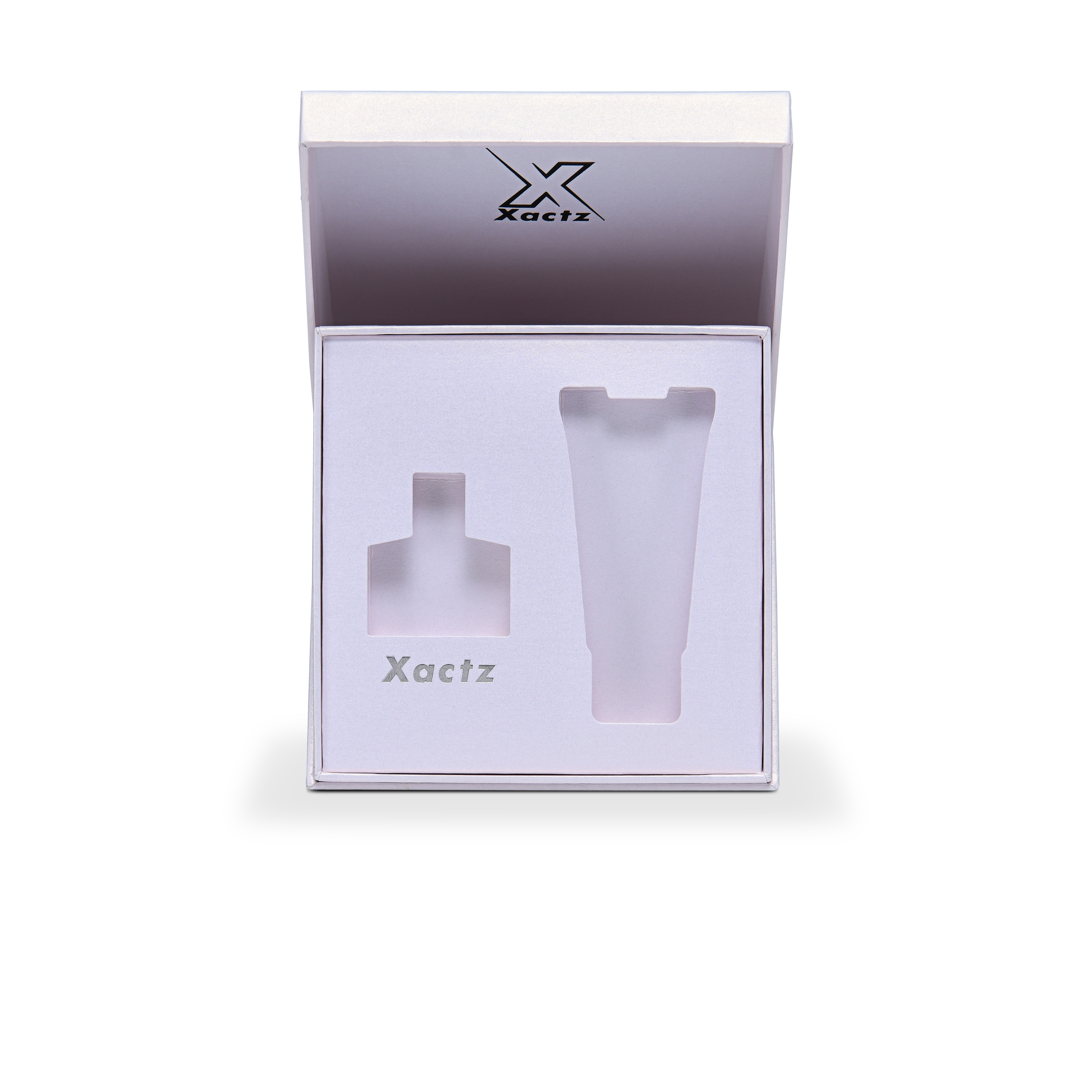 Premium Lavender Square Rigid Flip-Top Luxury Gift Box with Coordinated Interior and Custom Product Compartments