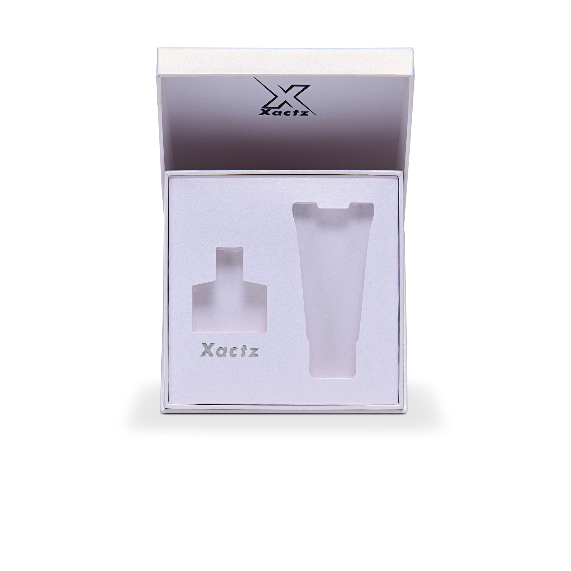 Premium Lavender Square Rigid Flip-Top Luxury Gift Box with Coordinated Interior and Custom Product Compartments