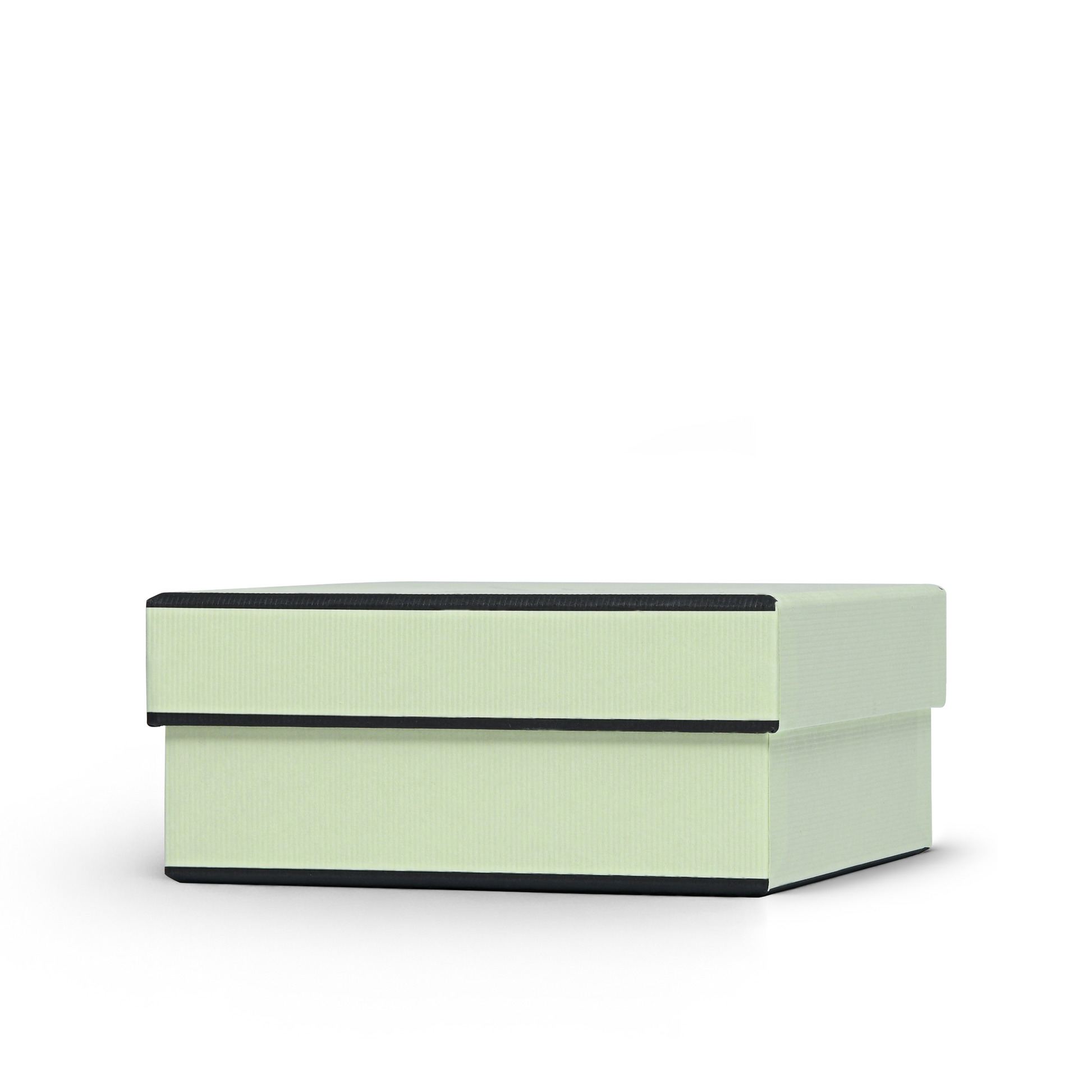 Premium Light Green Bright Silver Hot Stamped Luxury Lid and Base Gift Box