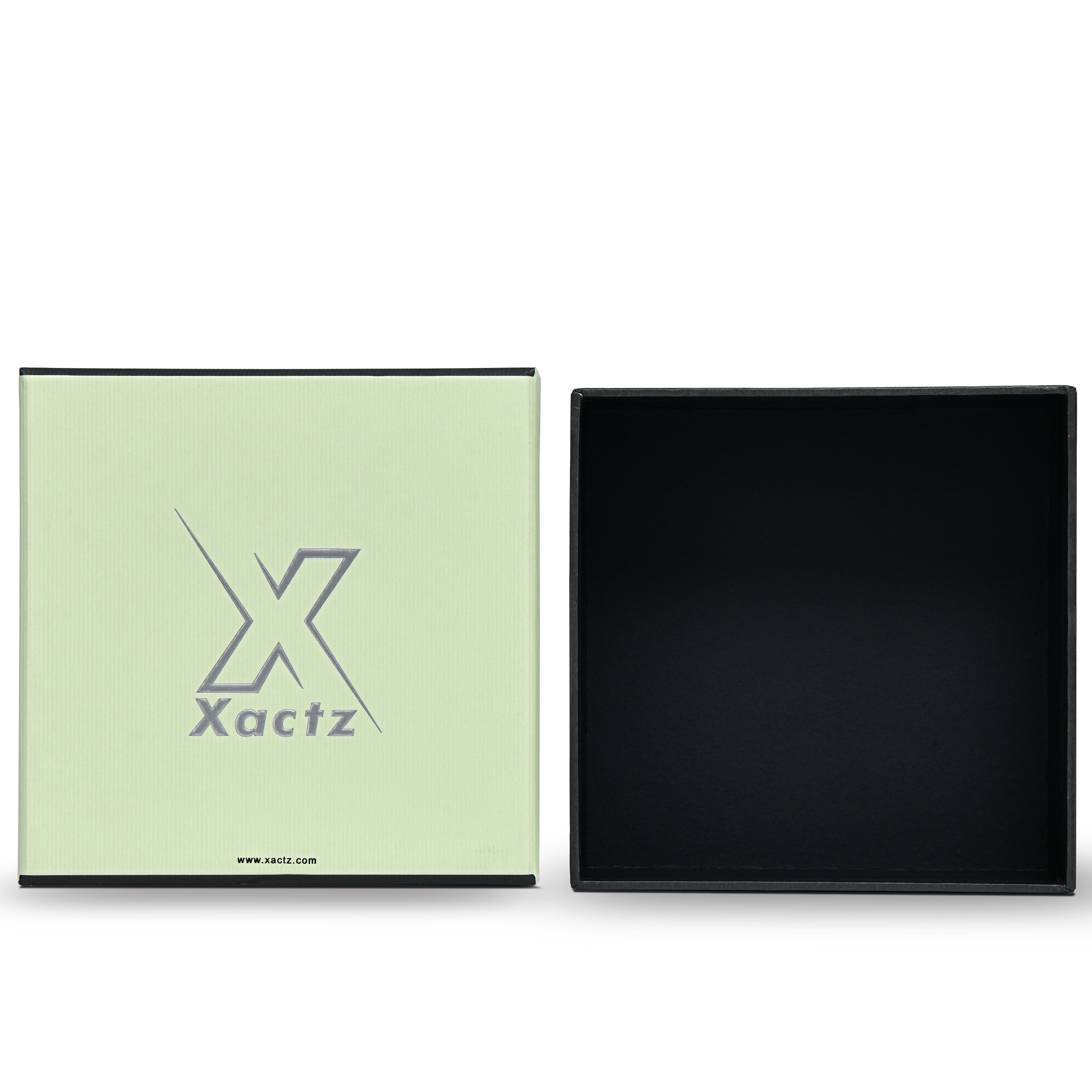 Premium Light Green Dazzling Silver Embossed Luxury Lid and Base Gift Box