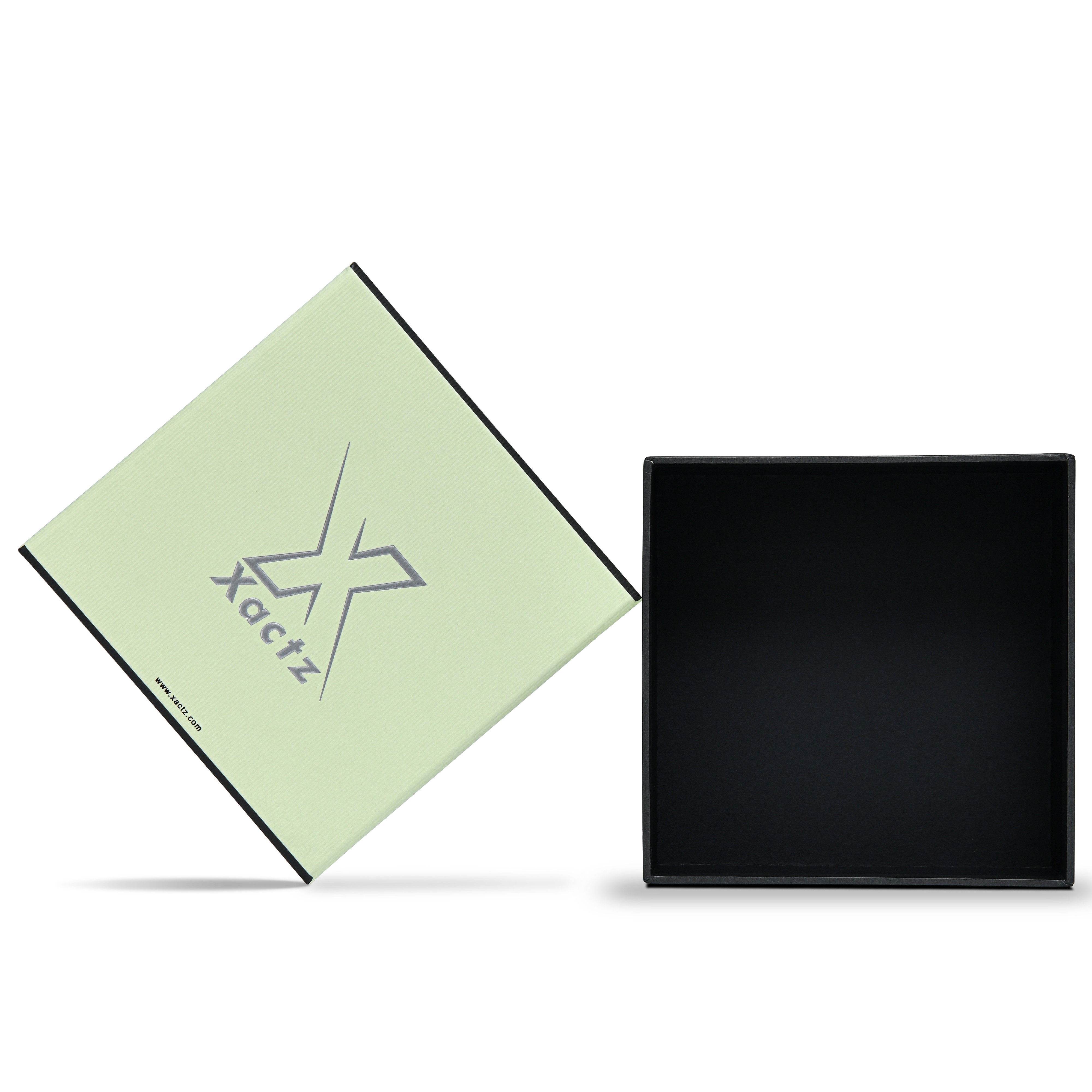 Premium Light Green Dazzling Silver Embossed Luxury Lid and Base Gift Box