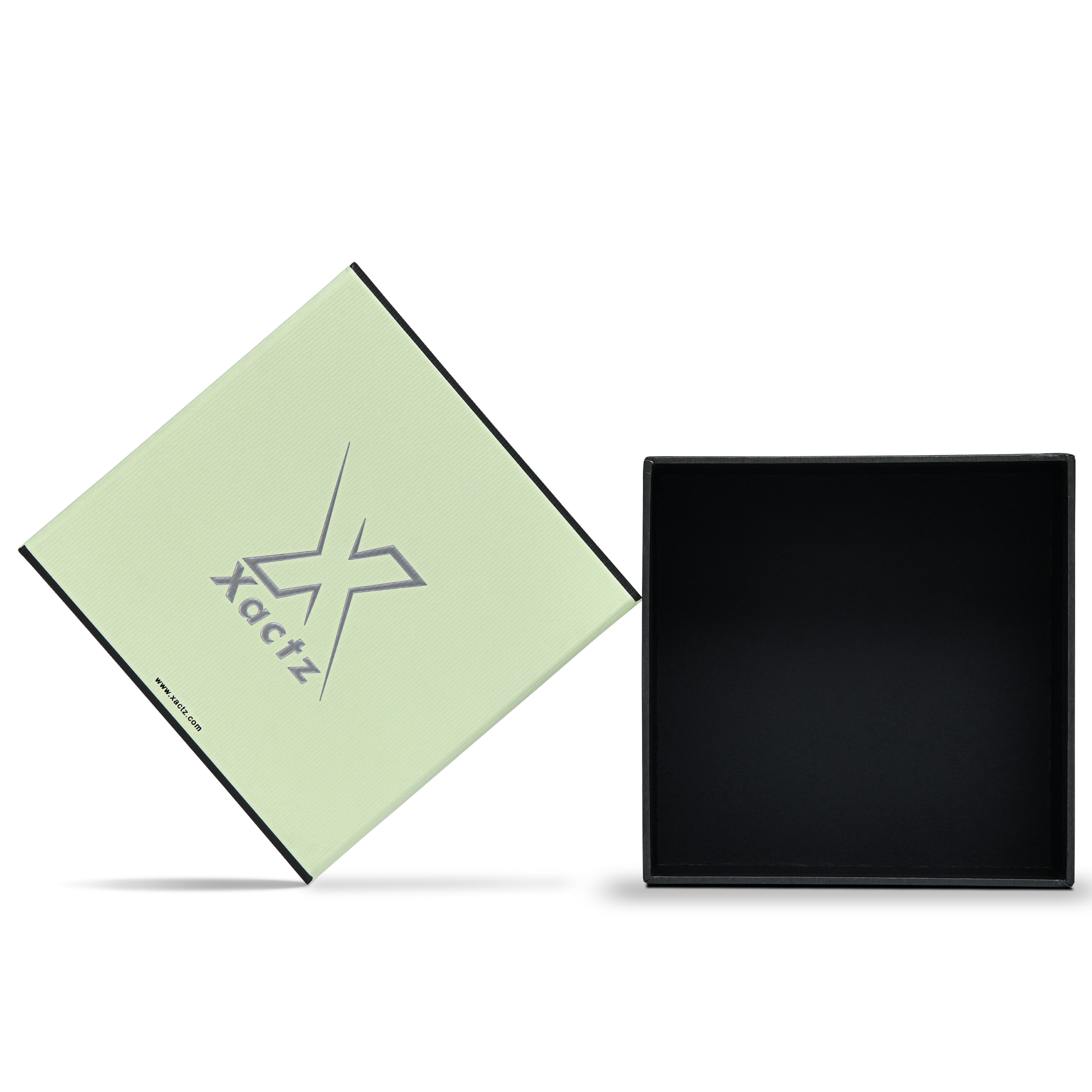 Premium Light Green Dazzling Silver Embossed Luxury Lid and Base Gift Box