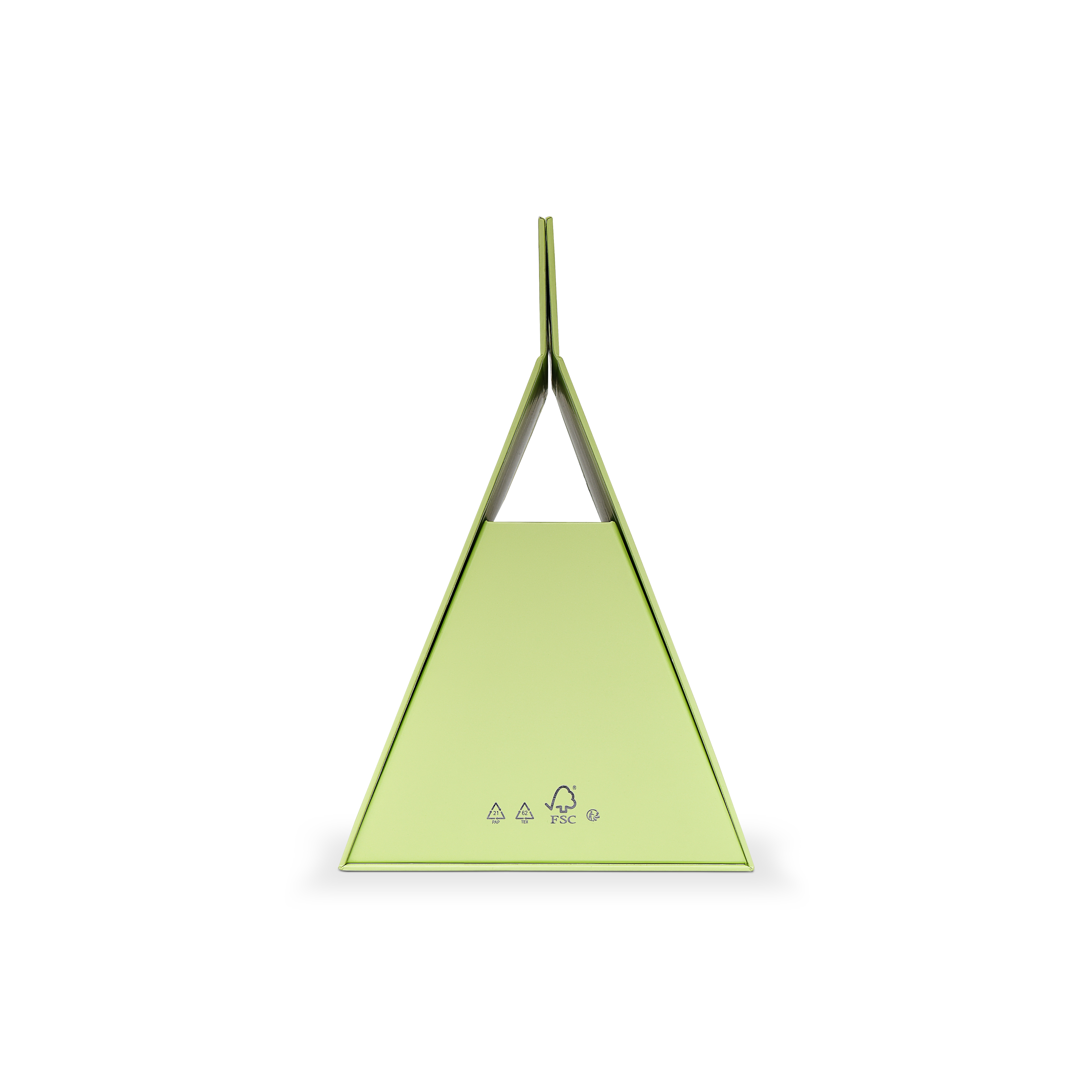 Premium Light Green Die-Cut Handle Bag with Bright Silver Foil