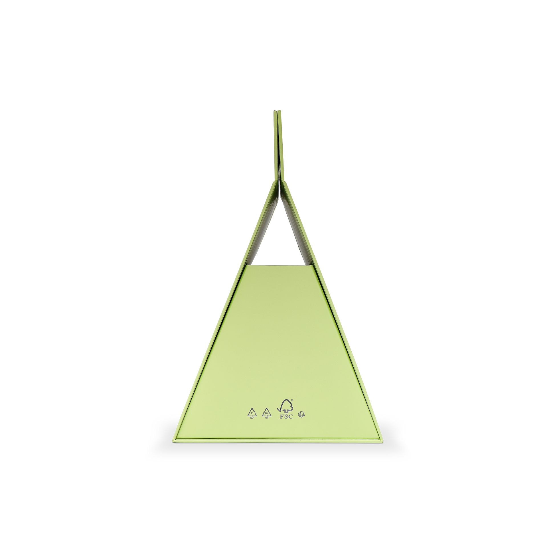 Premium Light Green Die-Cut Handle Bag with Bright Silver Foil