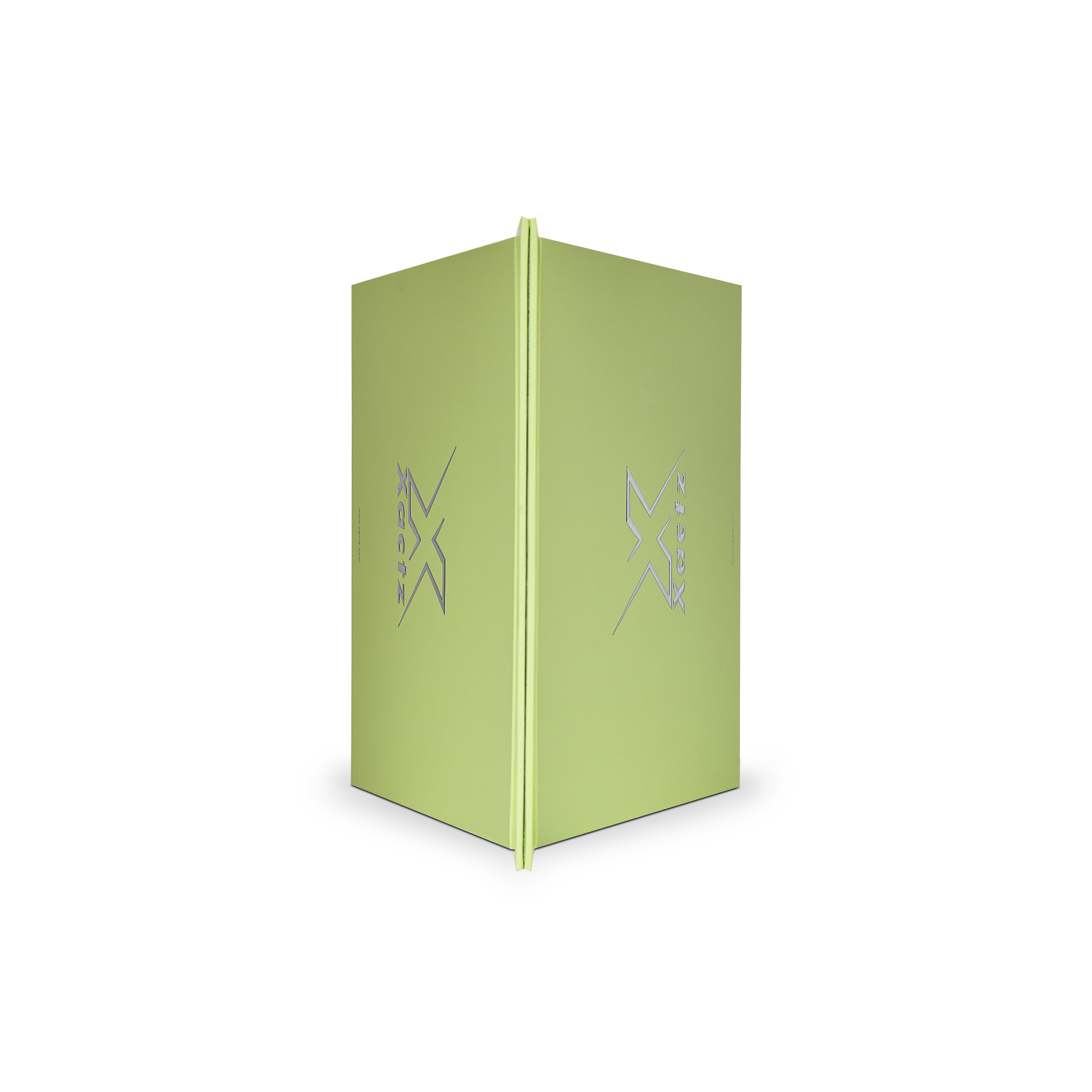 Premium Light Green Die-Cut Handle Bag with Bright Silver Foil