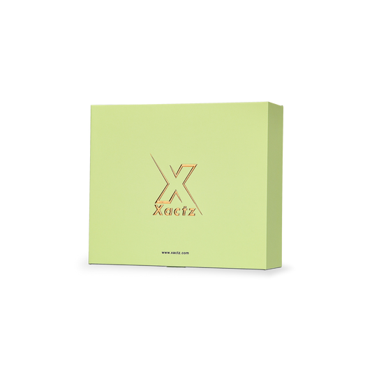 Luxury Custom Green Drawer Box Gold Foil Ribbon Packaging