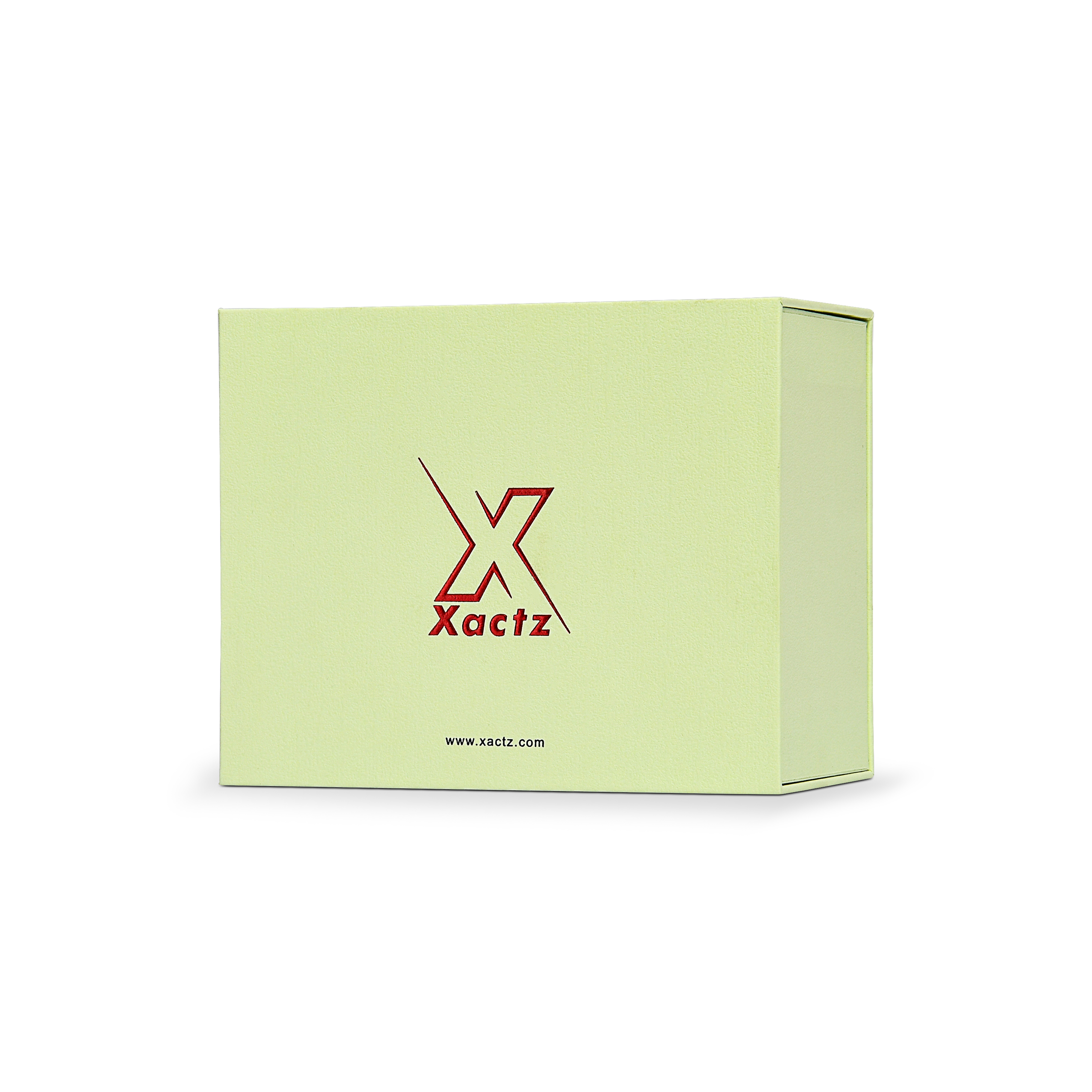 Premium Light Green Drawer Box with Embossed Red Gold Foil Logo