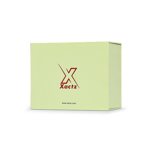 Premium Light Green Drawer Box with Embossed Red Gold Foil Logo