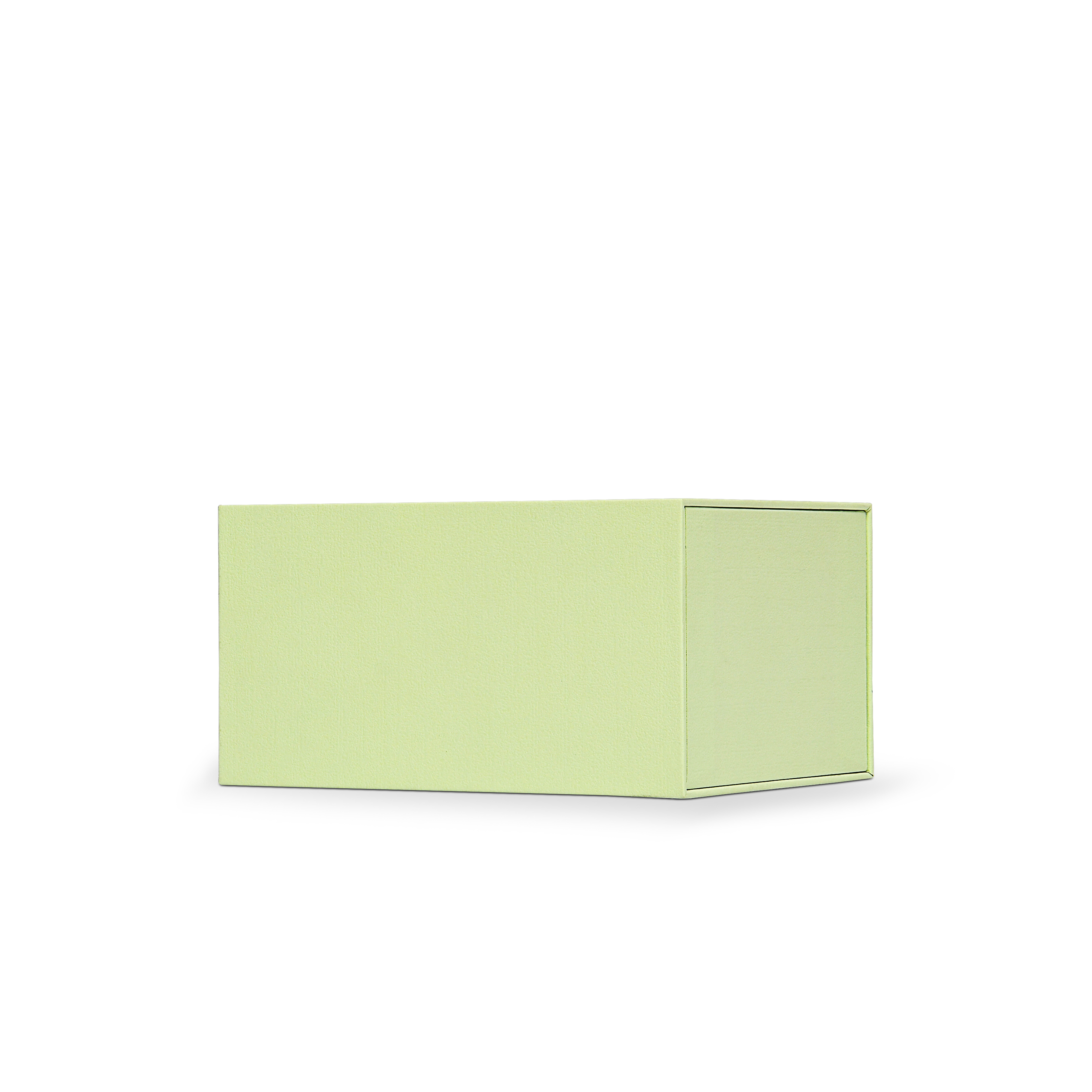 Premium Light Green Drawer Box with Embossed Red Gold Foil Logo