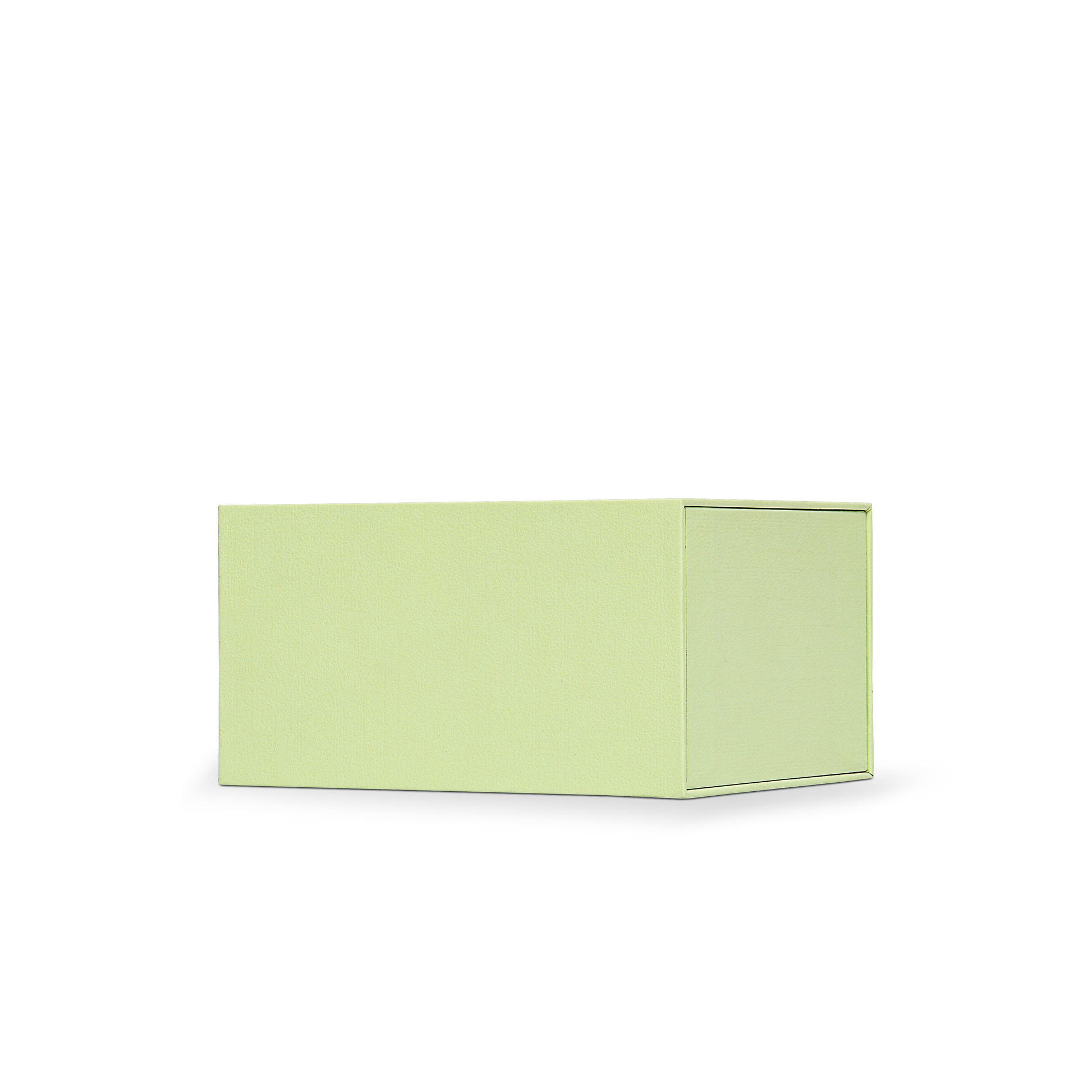 Premium Light Green Drawer Box with Embossed Red Gold Foil Logo