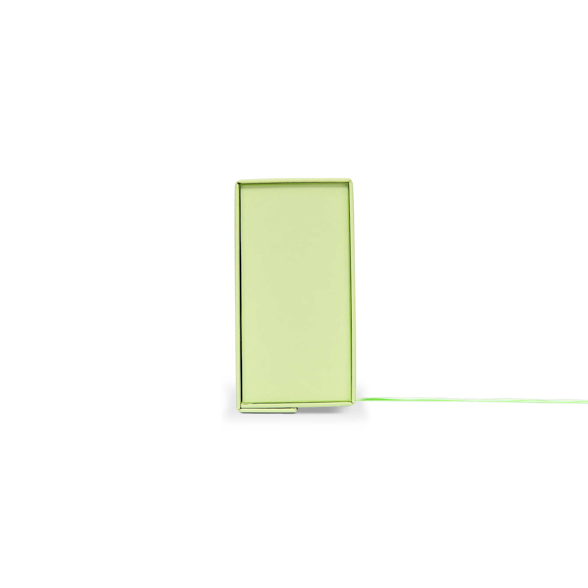 Premium Light Green Folding Book-Style Box with Embossed Bright Gold Foil, Touch Film, Magnetic Closure and Decorative Ribbon