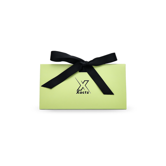 Premium Light Green Gift Bag with Black Ribbon Handles and Embossed Black Foil