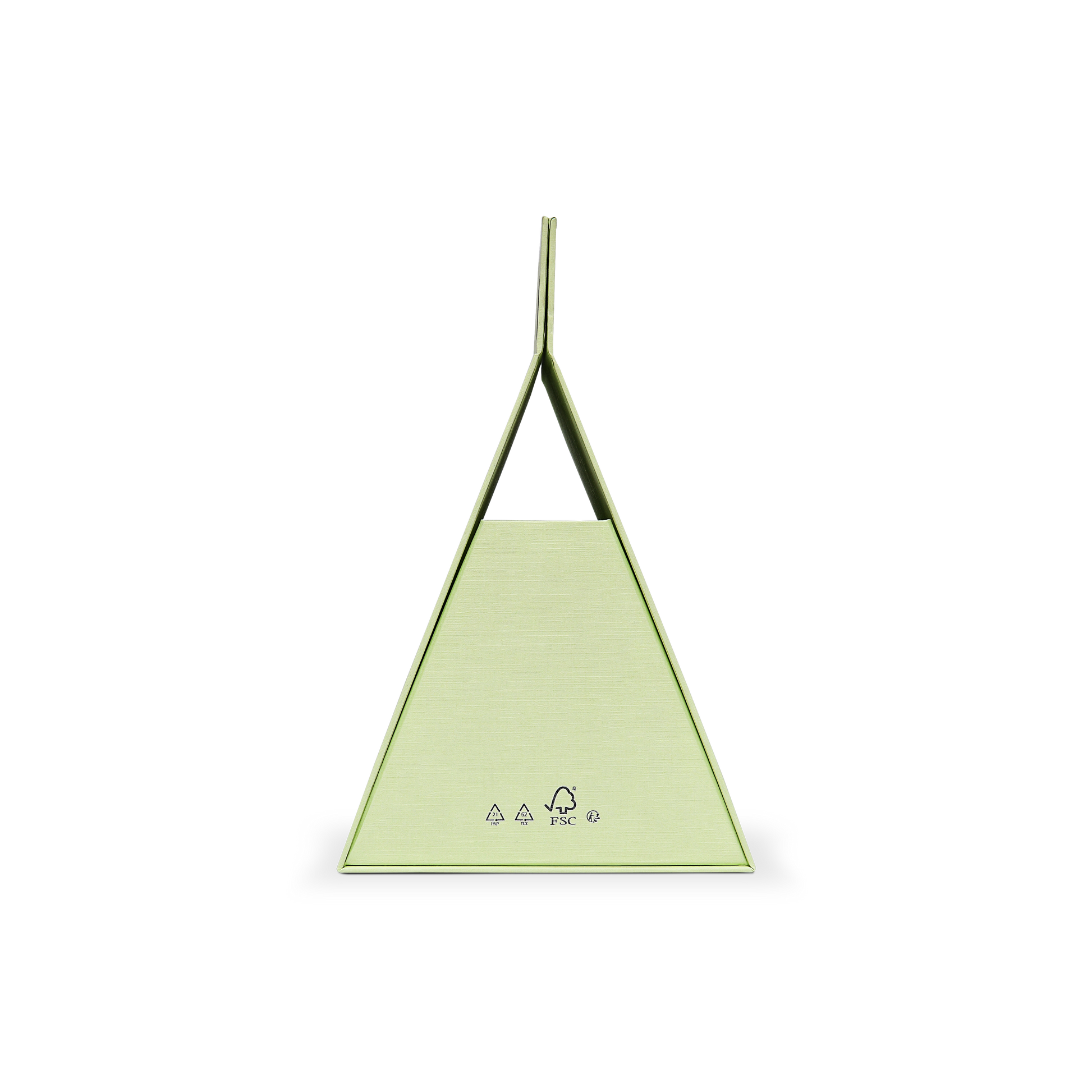 Premium Light Green Handle Box with Embossed Silver Foil