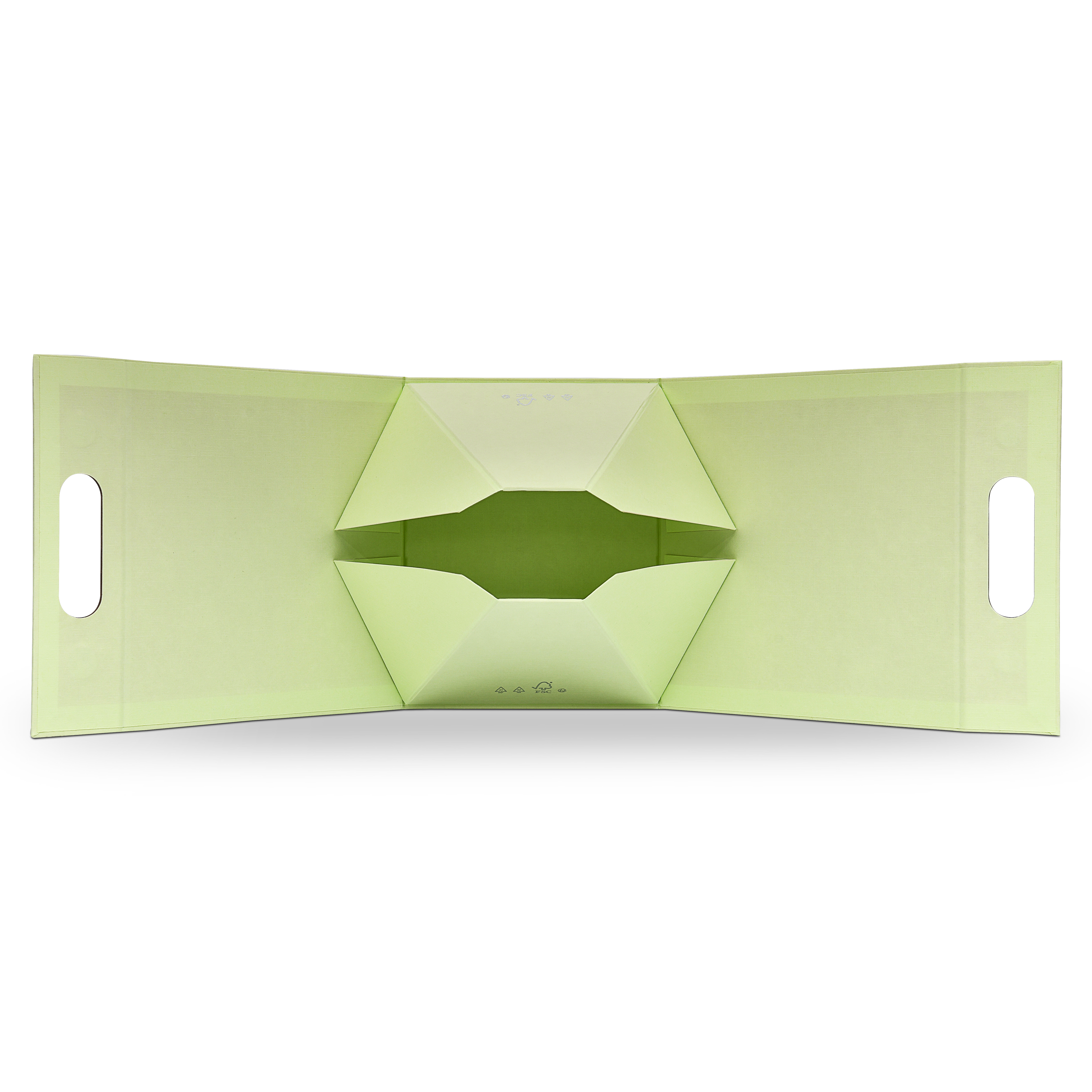 Premium Light Green Handle Box with Embossed Silver Foil