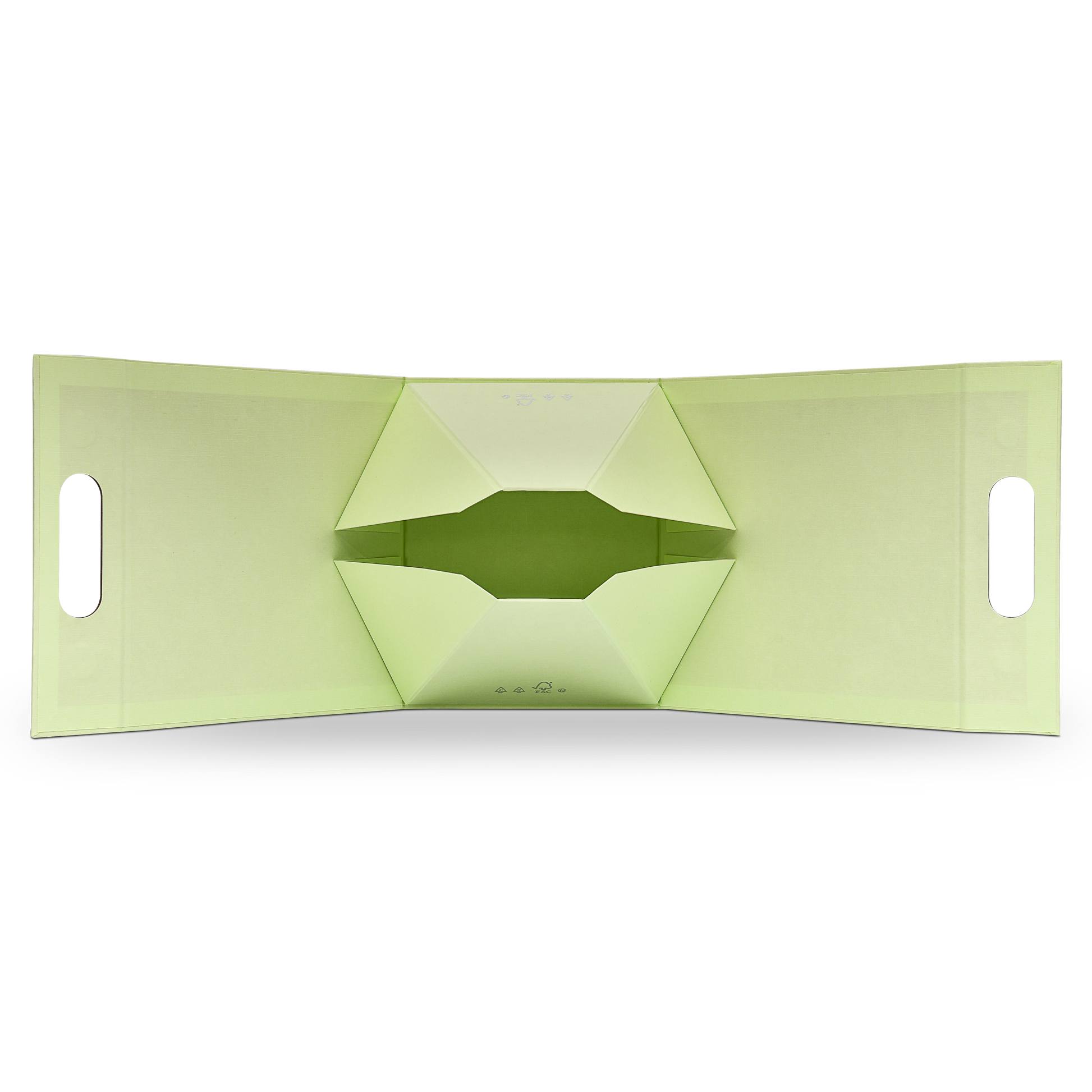 Premium Light Green Handle Box with Embossed Silver Foil