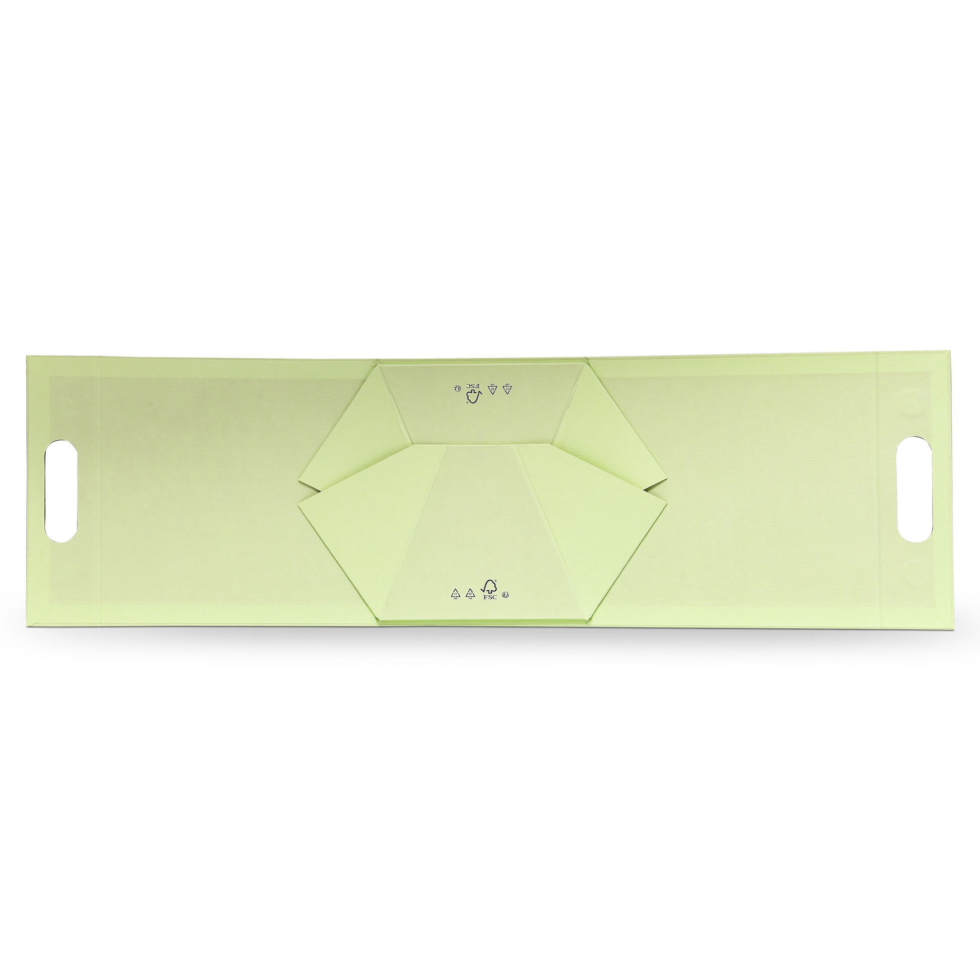Premium Light Green Handle Box with Embossed Silver Foil