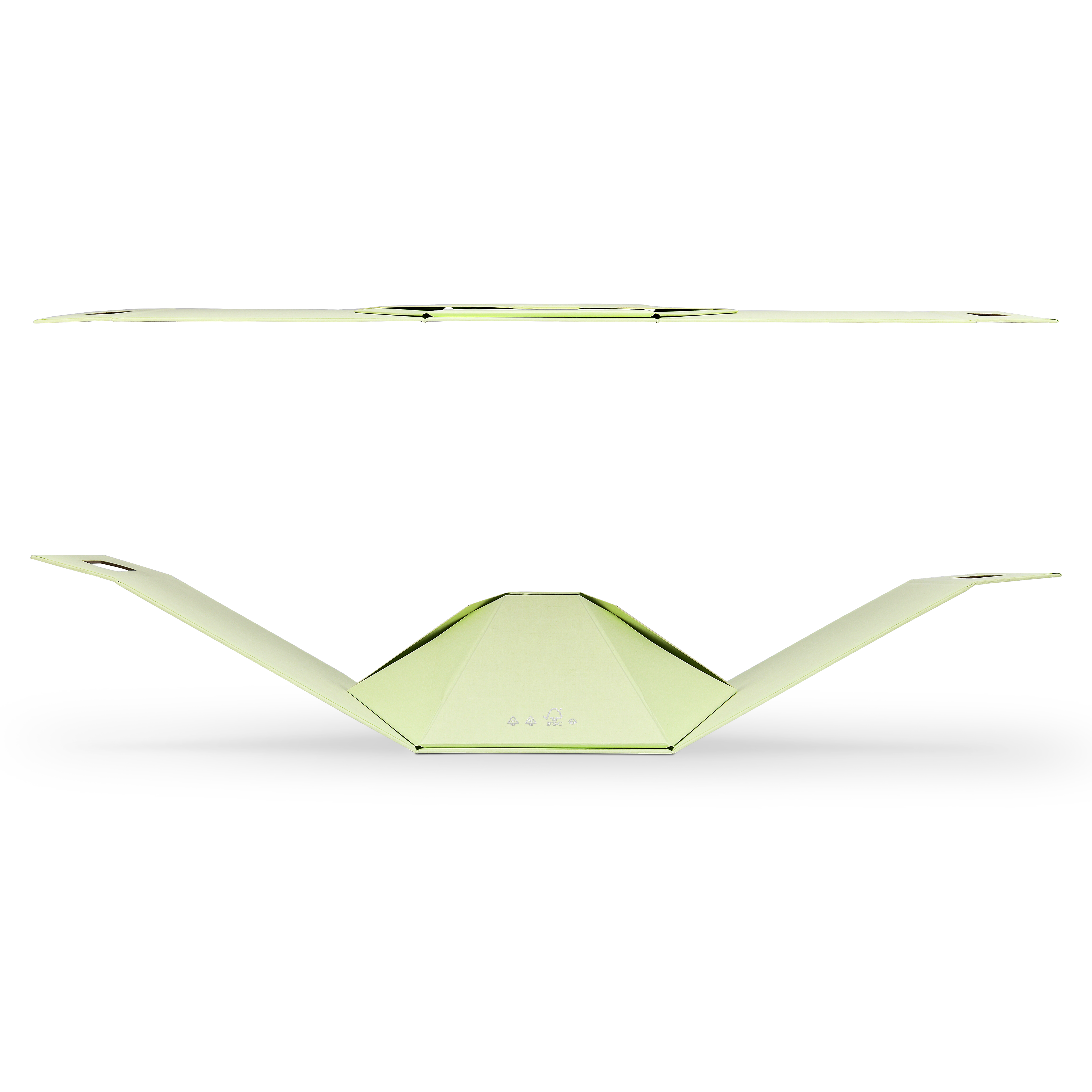 Premium Light Green Handle Box with Embossed Silver Foil