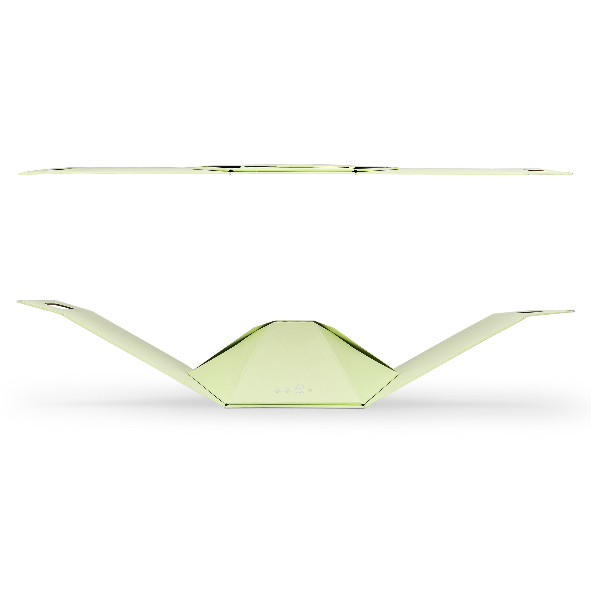 Premium Light Green Handle Box with Embossed Silver Foil