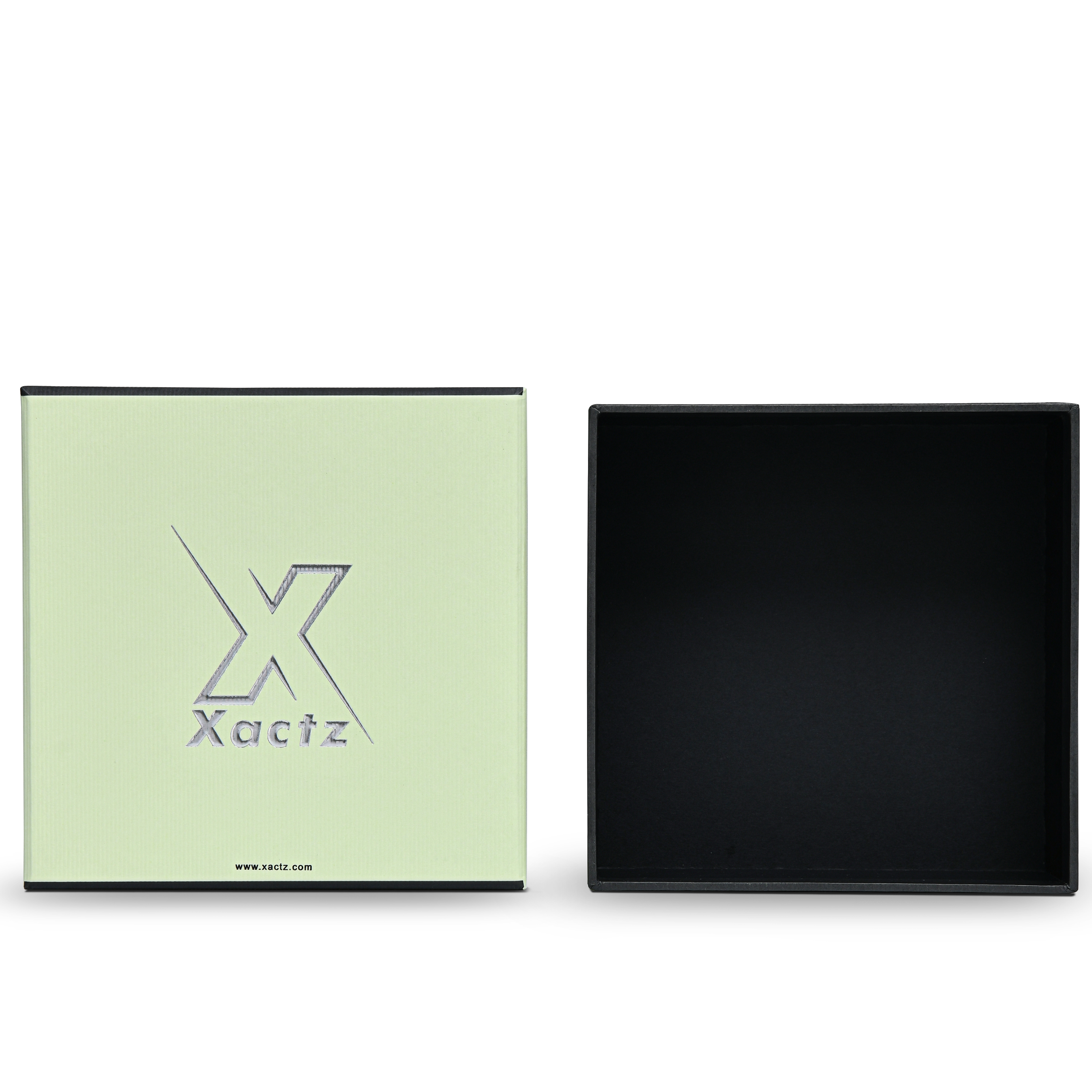 Premium Light Green Silver Embossed Luxury Lid and Base Gift Box