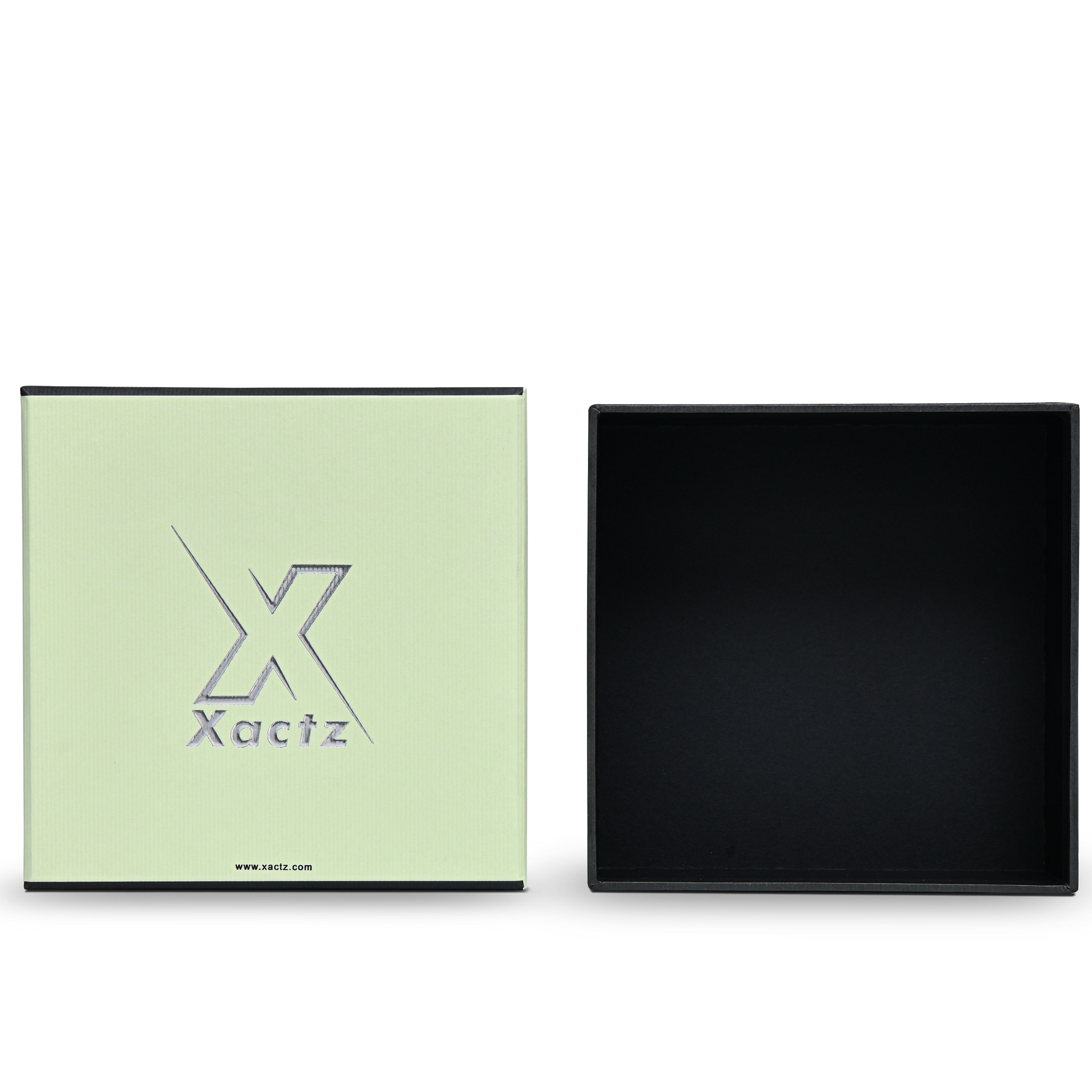 Premium Light Green Silver Embossed Luxury Lid and Base Gift Box